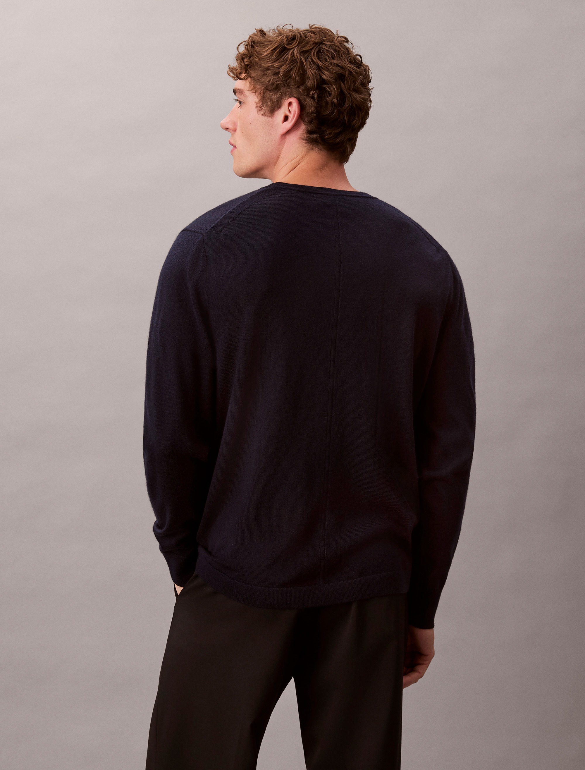 Calvin Klein Strickpullover "LS 100% MERINO CREW 14GG", Mit Rundhalsausschn günstig online kaufen