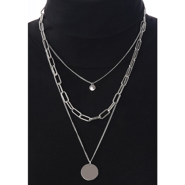 J.Jayz Collier-Set »2-reihige Layering Gliederkette mit runden Anhängern«,  (Set, 2 tlg.) online kaufen | BAUR