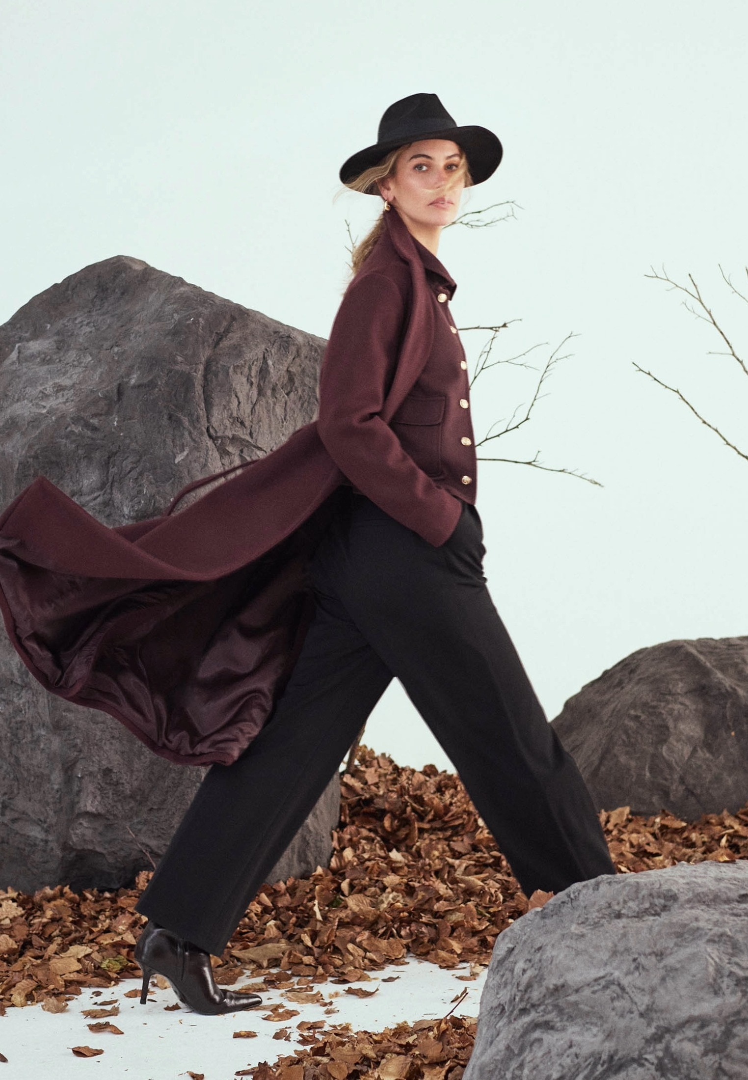 Zero Wintermantel »Damen Mantel Wolloptik mit Bindegürtel«