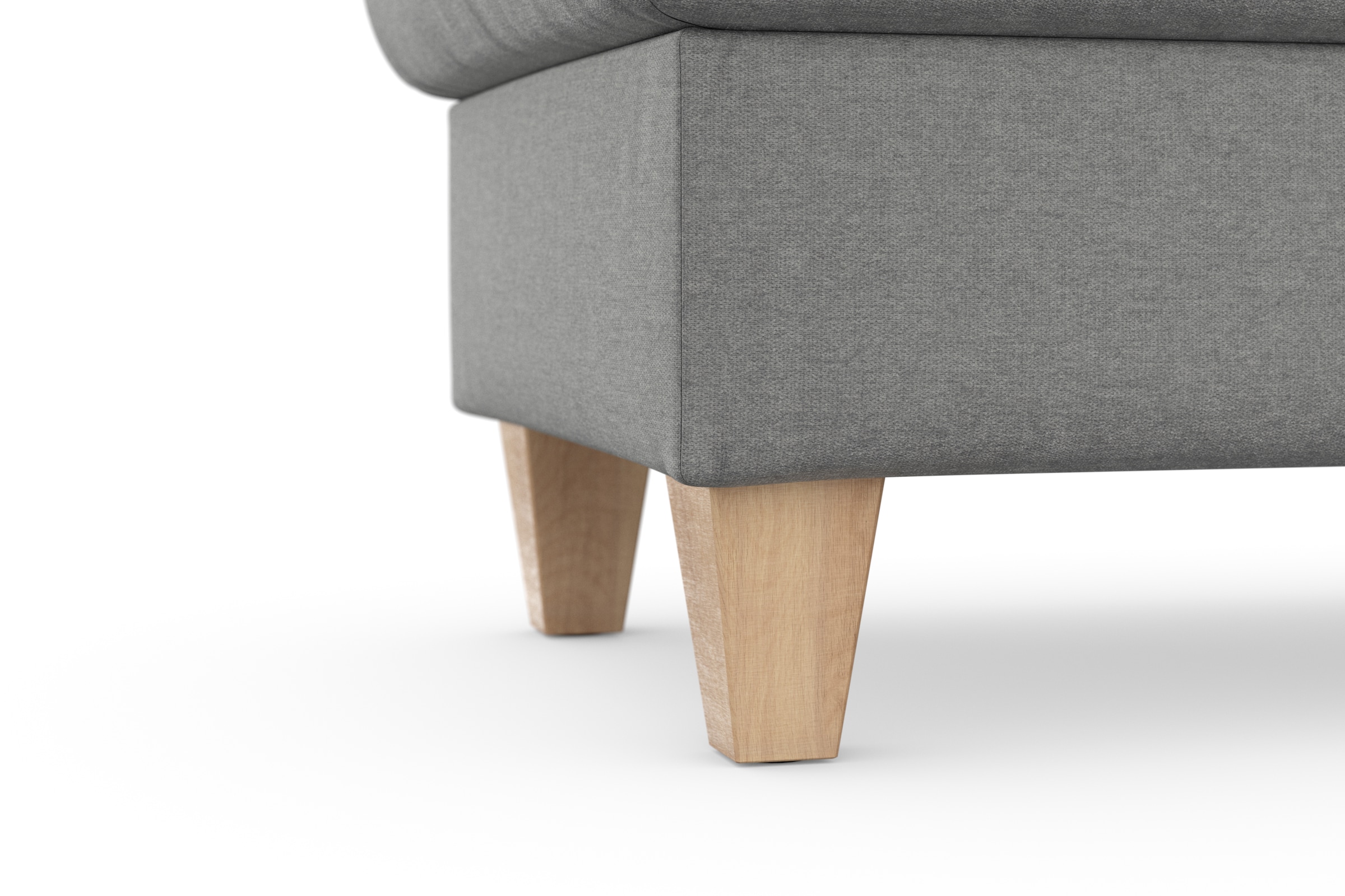 sit&more Stauraumhocker »Farö«, mit Stauraum und Federkern und naturfarbenen Füßen