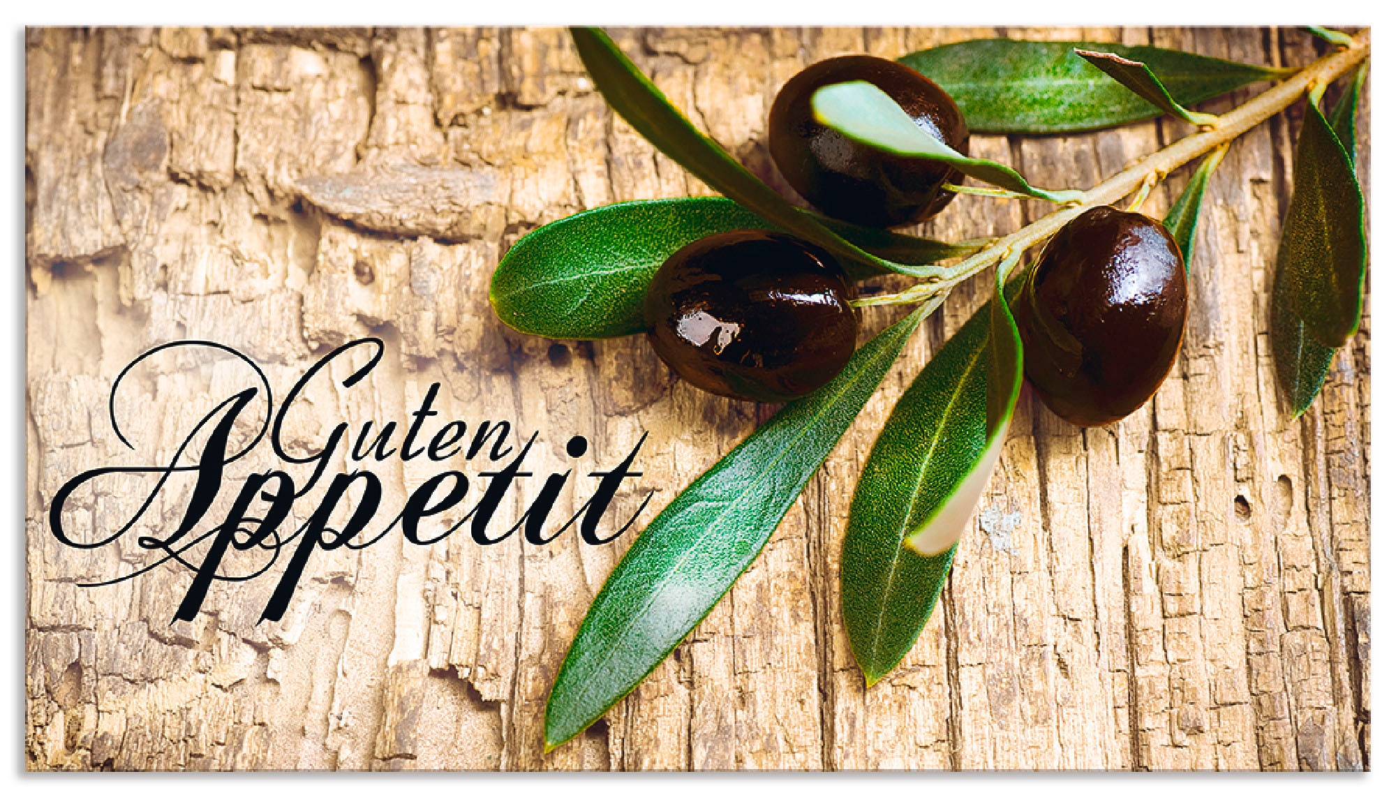 Artland Küchenrückwand "Oliven Guten Appetit" Alu Spritzschutz mit Klebeban günstig online kaufen