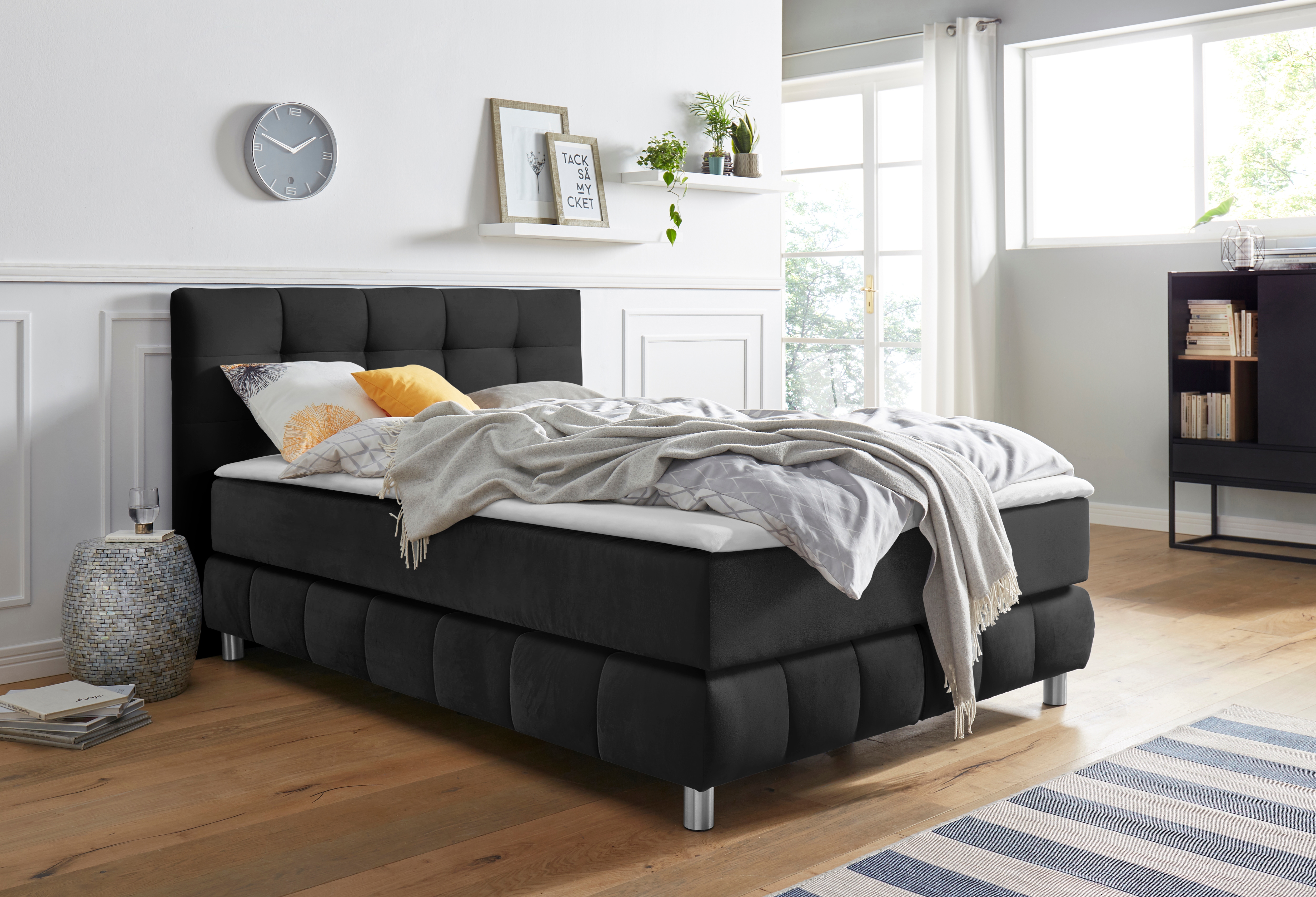 Home affaire Boxspringbett "Salo" incl. Topper, 6 Breiten, 2 Härtegrade, TFK auch in Härtegrad 4