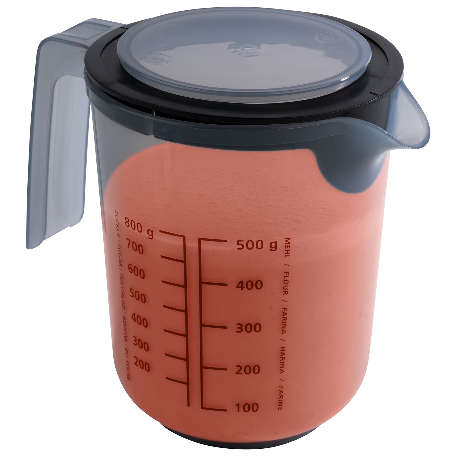 APS Rührschüssel »- Rührbecher mit Deckel, inklusive Spritzschutz«, 1 tlg., aus Kunststoff, Ø 12,5 cm, Höhe 16 cm, 1 Liter, aus Polypropylen