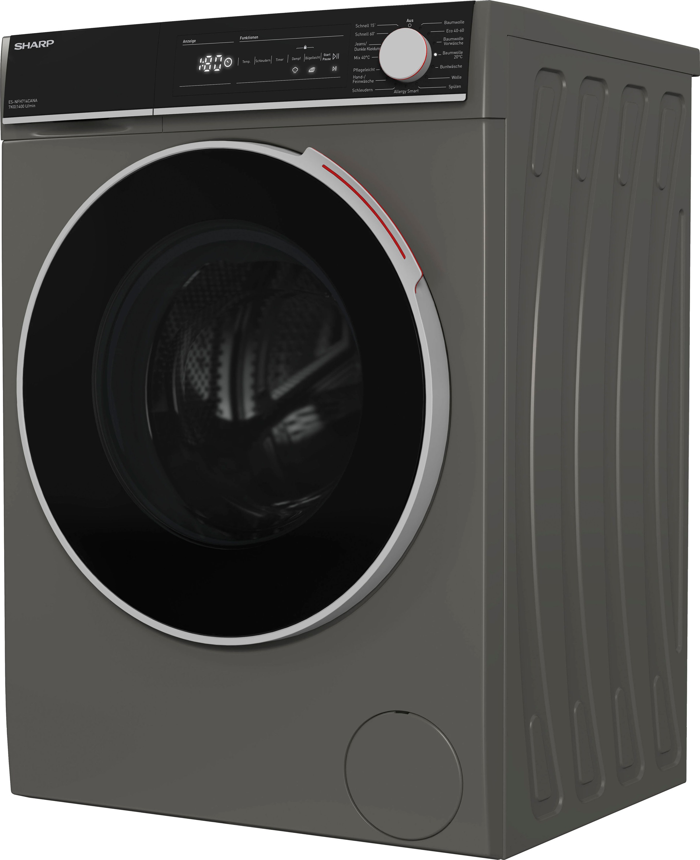Sharp Waschmaschine »ES-NFH714CANA-DE«, 7 kg, 1400 U/min