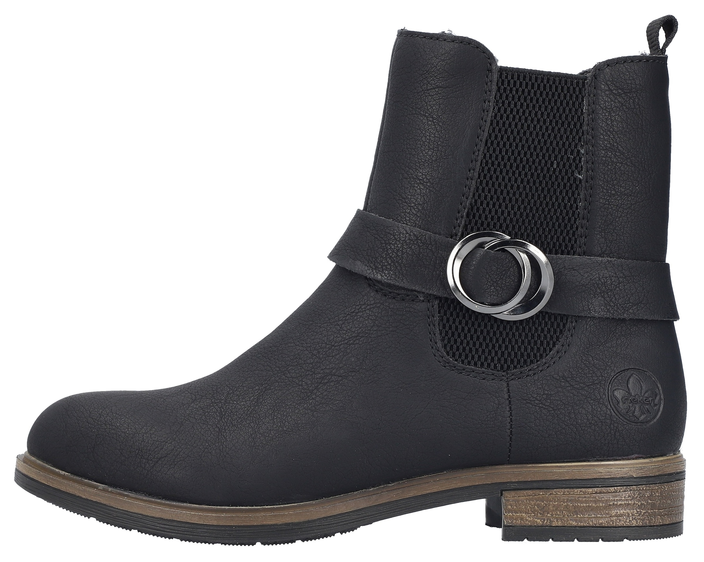 Rieker Winterstiefelette, Chelseaboots, Boots, Blockabsatz, mit Innenreißverschluss