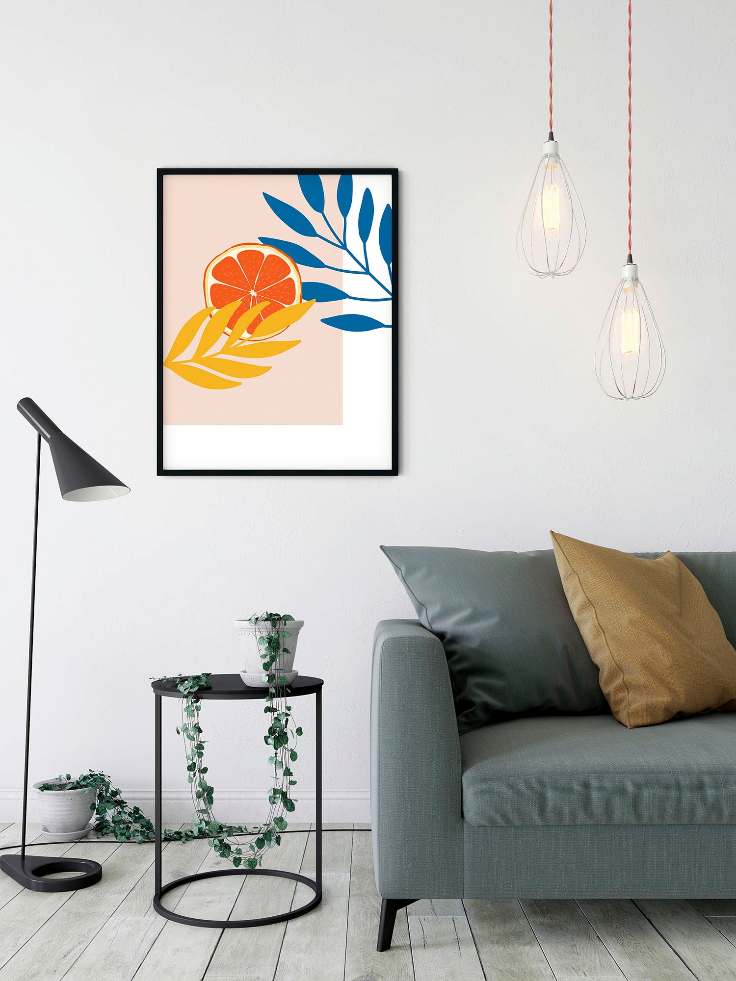 Komar Bild "Illustration Drooping Leaves" Natur 1 Stk. tlg. Wandbild zur De günstig online kaufen