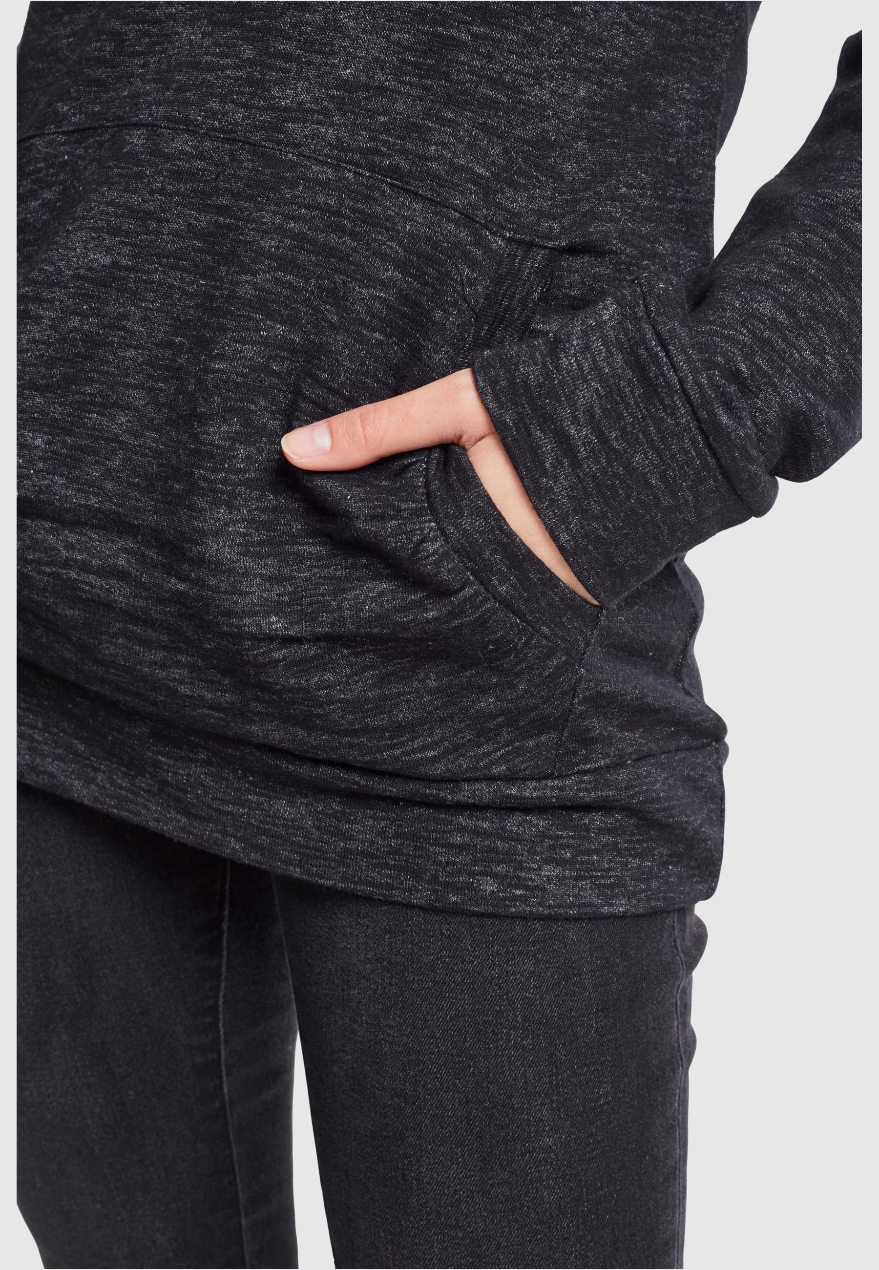 URBAN CLASSICS Rundhalspullover »Urban Classics Damen Ladies Slub Terry High Neck Hoody«, (1 tlg.)