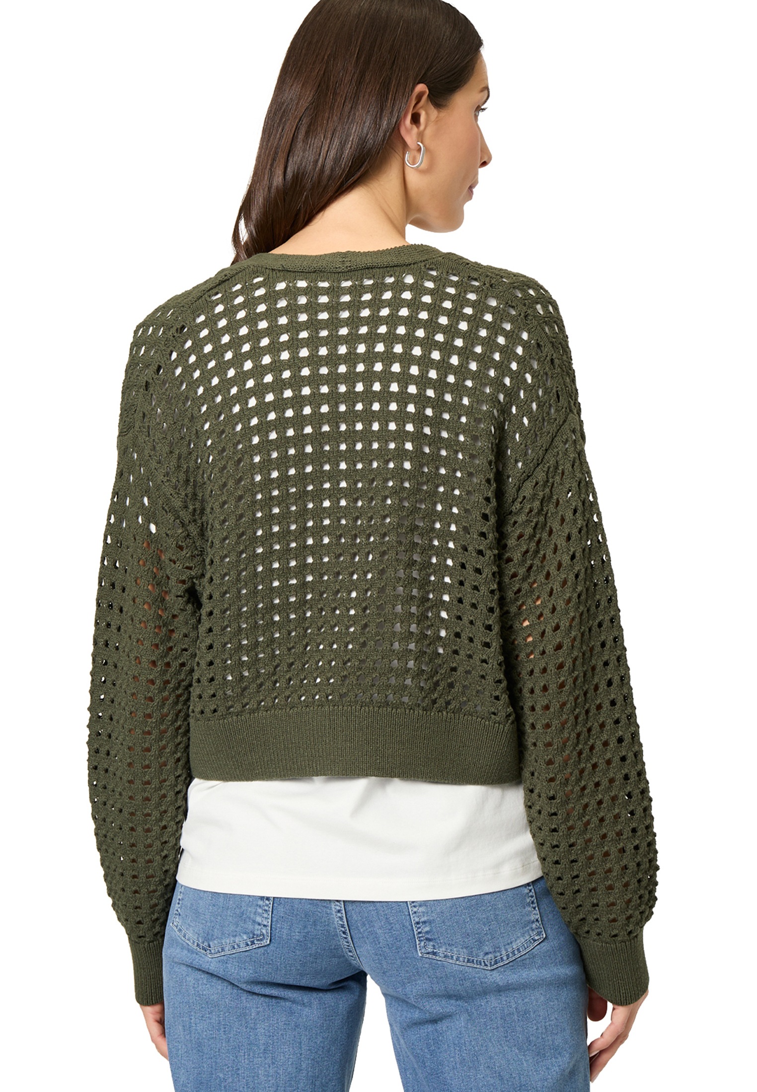 Zero Strickjacke »zero Strickjacke mit Lochmuster«, Lochmuster