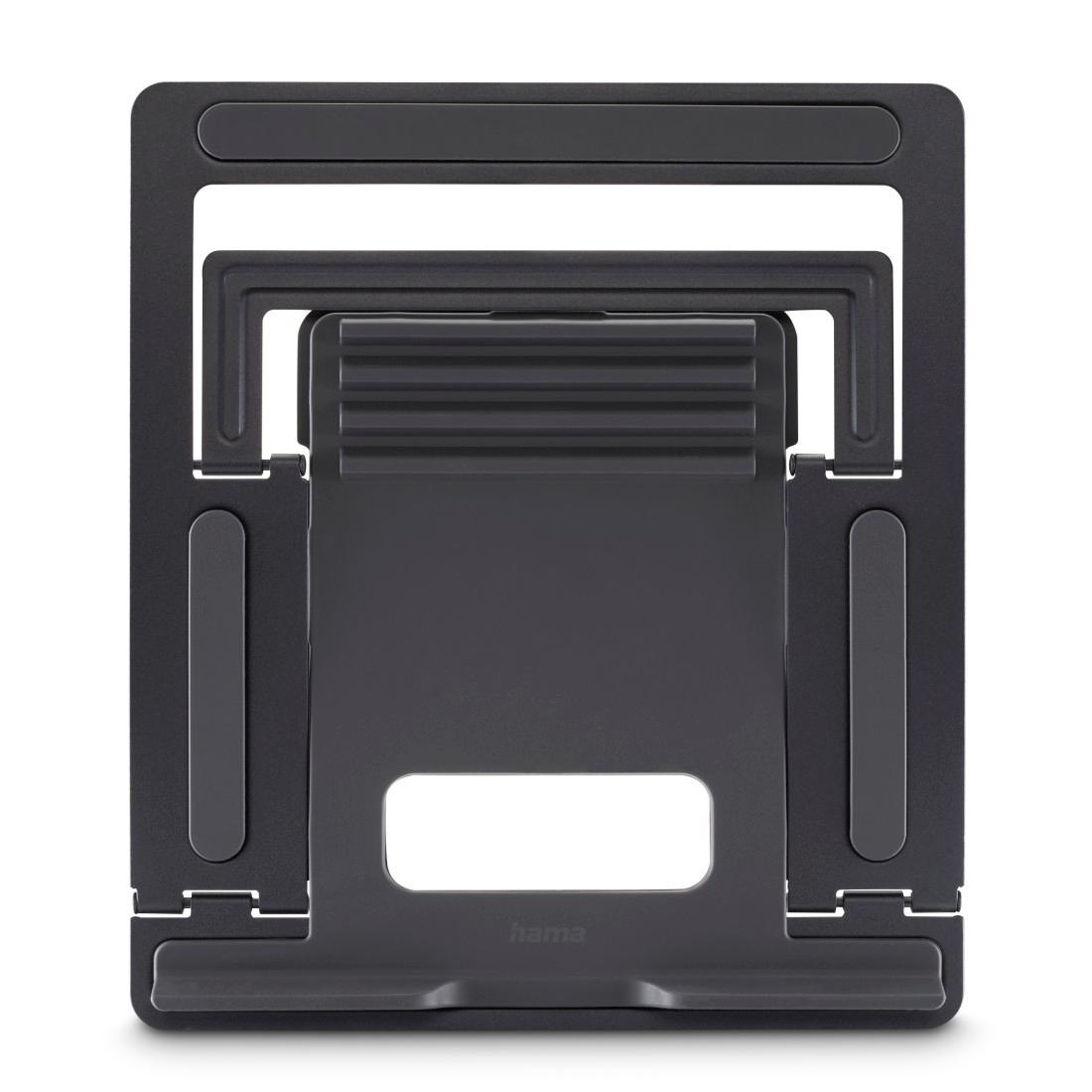 Hama Laptop-Ständer »Notebook-Stand Metall höhenverstellbar neigbar bis 39cm 15,4" Grau«, bis 40 cm Zoll