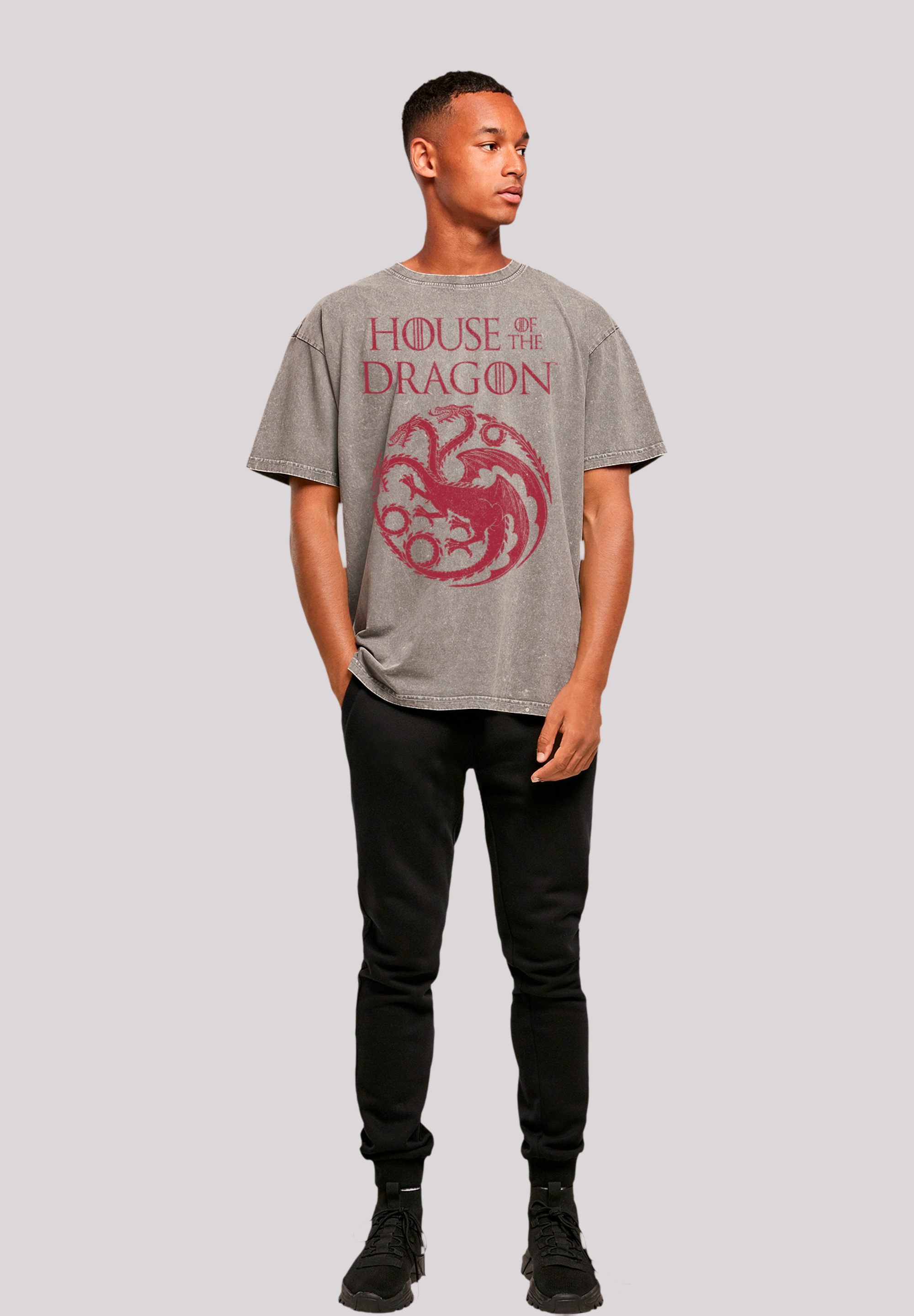 F4NT4STIC T-Shirt »House Of The Dragon Targaryen Crest Logo«, Premium Qualität