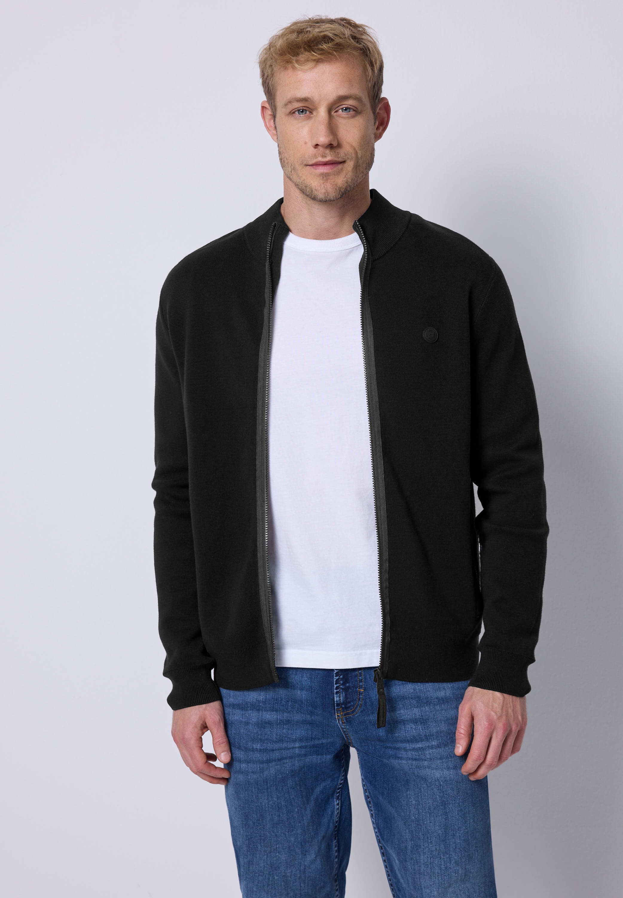 STREET ONE MEN Strickjacke mit Zipper