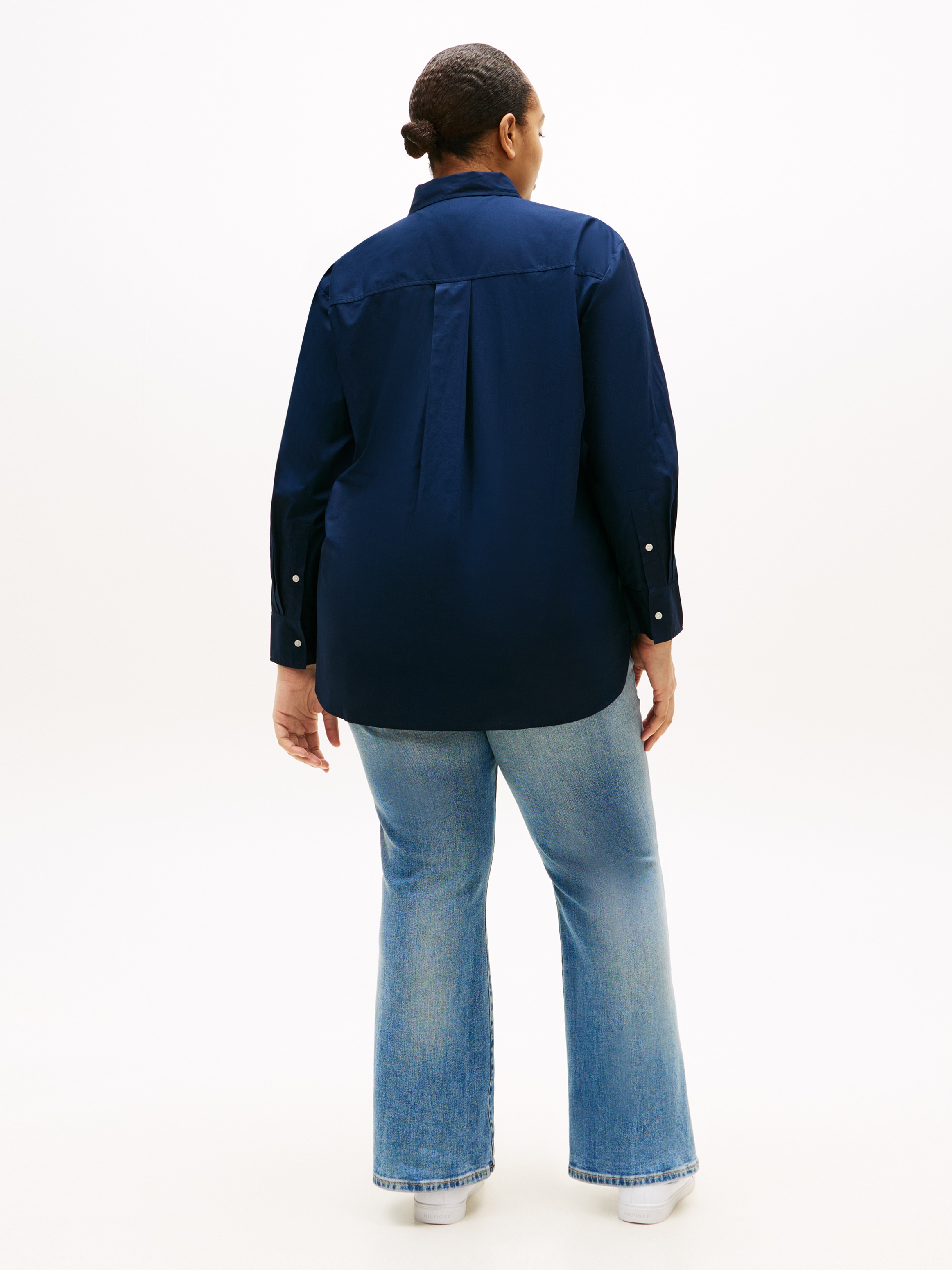 Tommy Hilfiger Curve Hemdbluse »CRV COTTON EASY SHIRT« in großen Größen, Baumwolle