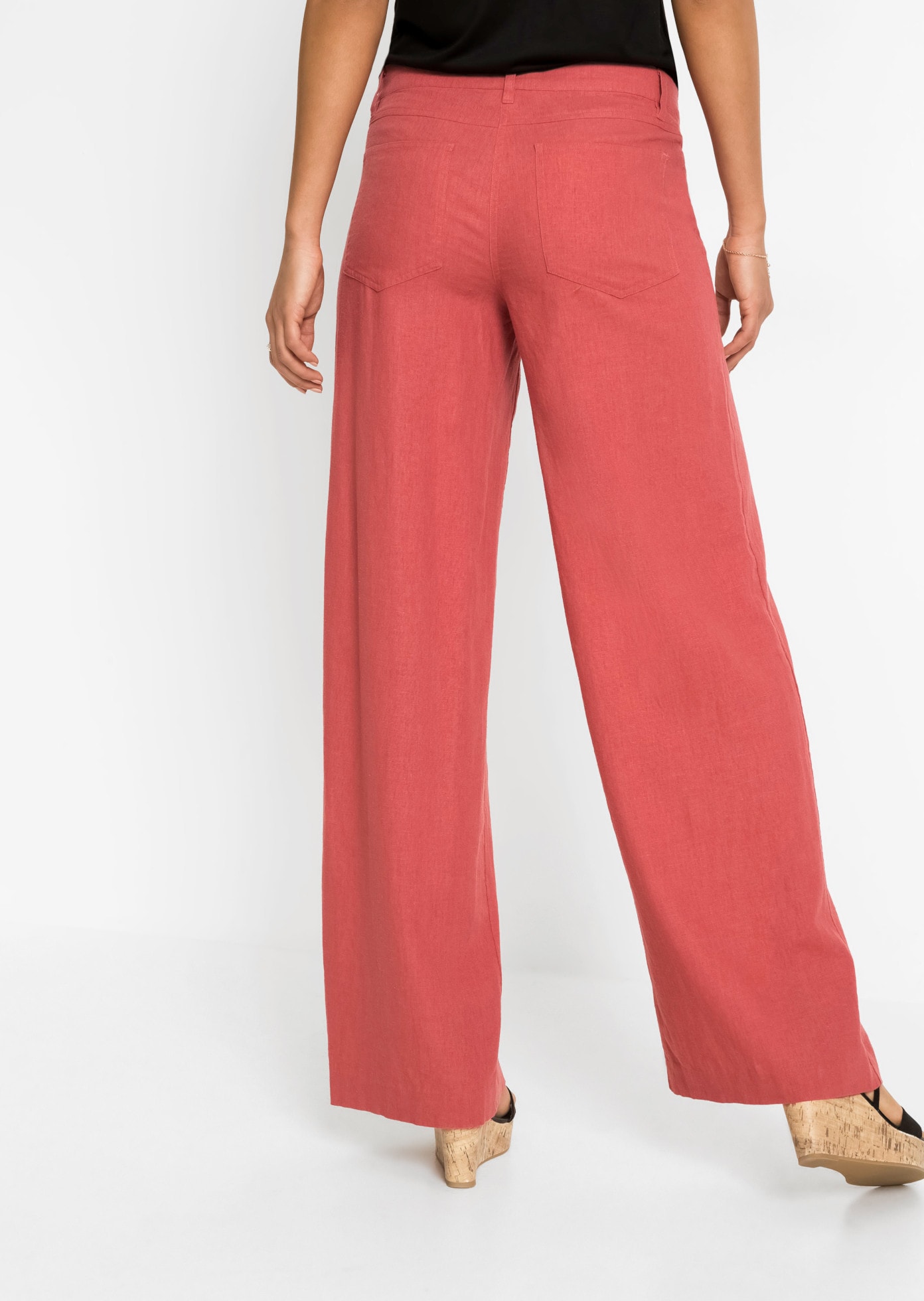 bonprix Palazzohose  aus Leinen und Viskose, Loose Fit, eleganter Stil