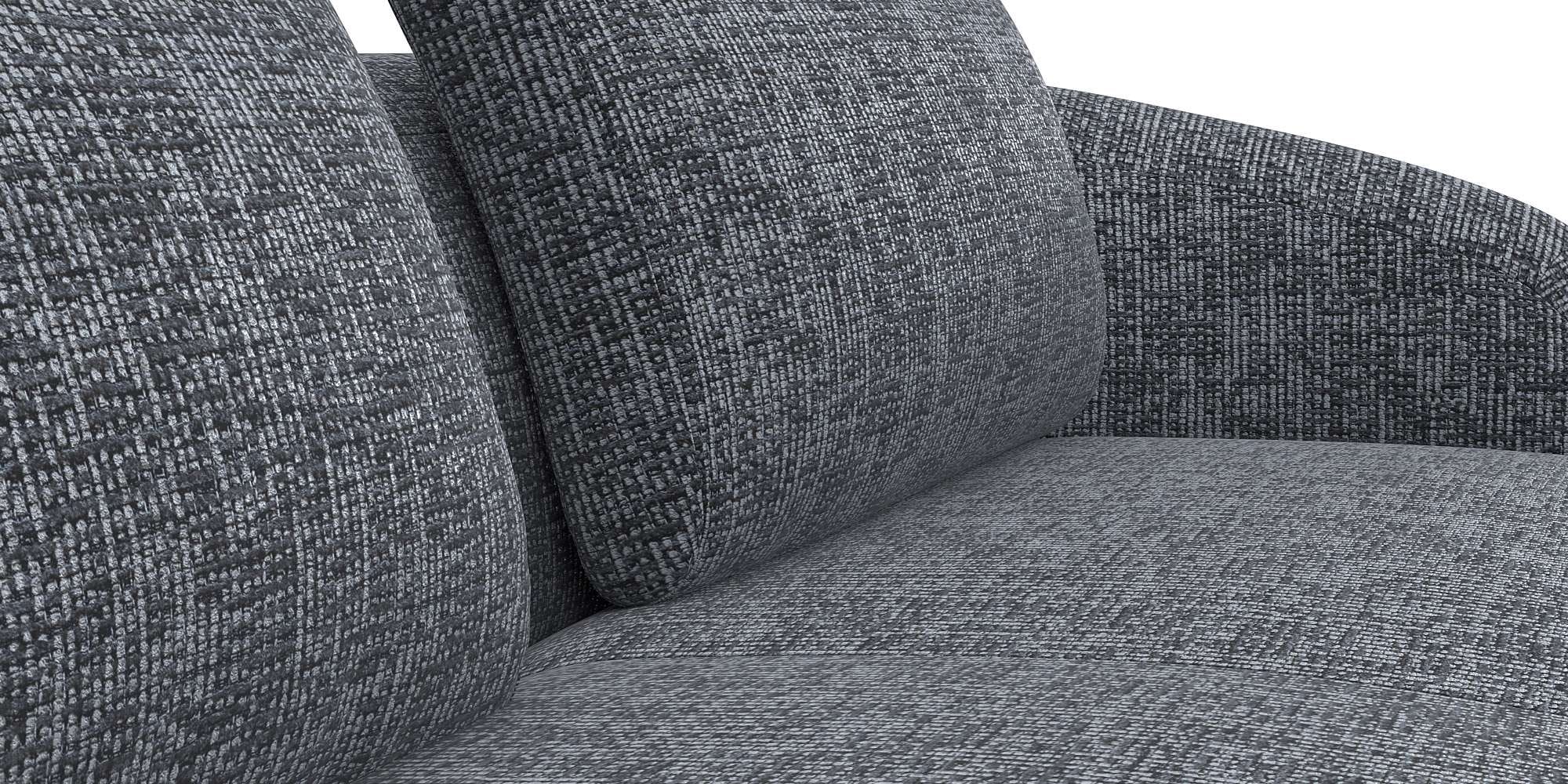 FLEXLUX Ecksofa »Torino, rund, L-Form, Sofa-Ecke mit Ottomane«, Modernes, organisches Sofa-Design, Kaltschaum, Wellenunterfederung