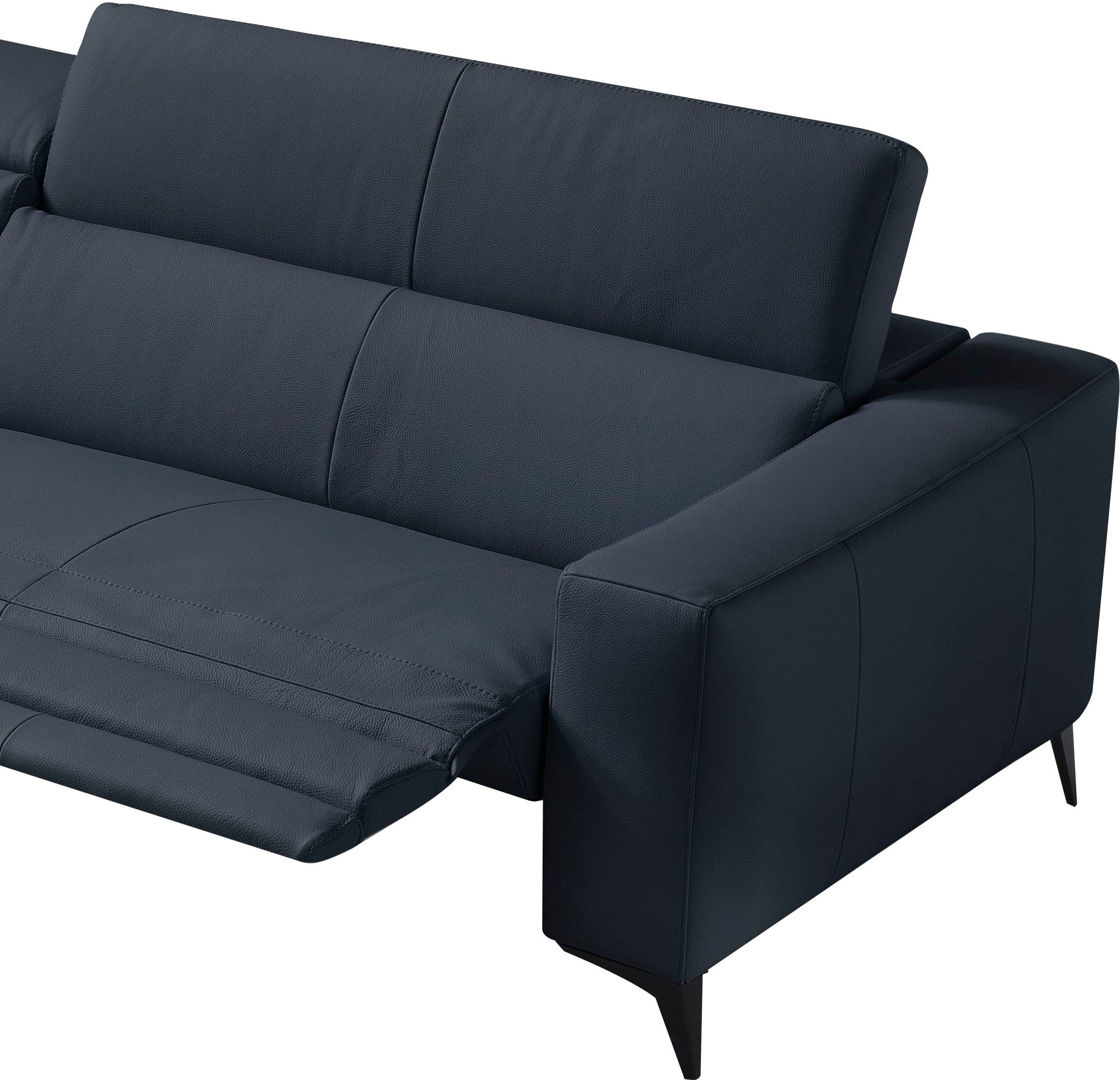 Egoitaliano Ecksofa »Edith, Designsofa mit hohem Sitzkomfort, L-Form«, inkl. elektrischer Relaxfunktion und manuell verstellbaren Kopfteilen