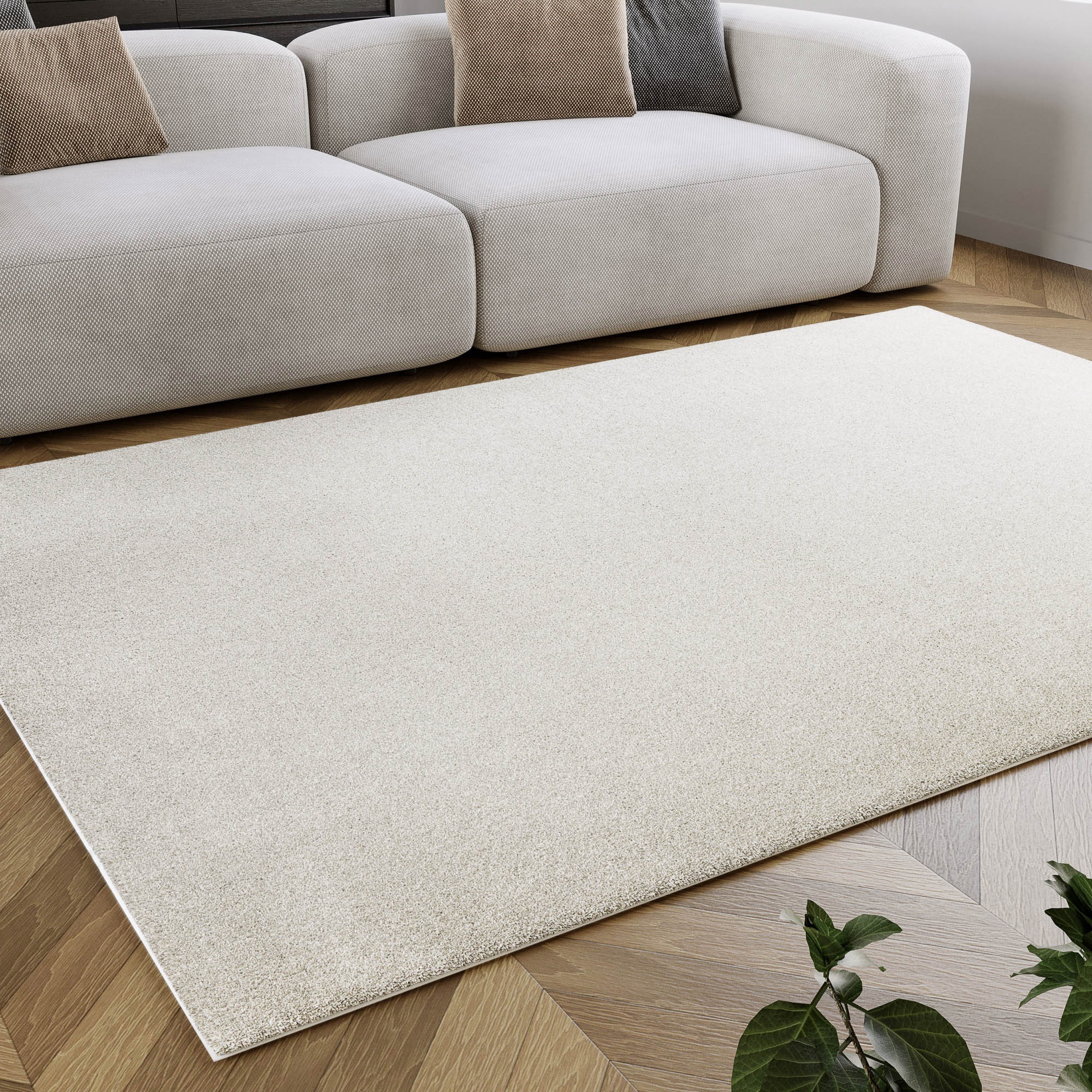 Wecon home Hochflor-Teppich »Manta«, quadratisch, 25 mm Höhe, Langflor, maschinell gewebt, robust, Wohn- & Schlafzimmer, uni