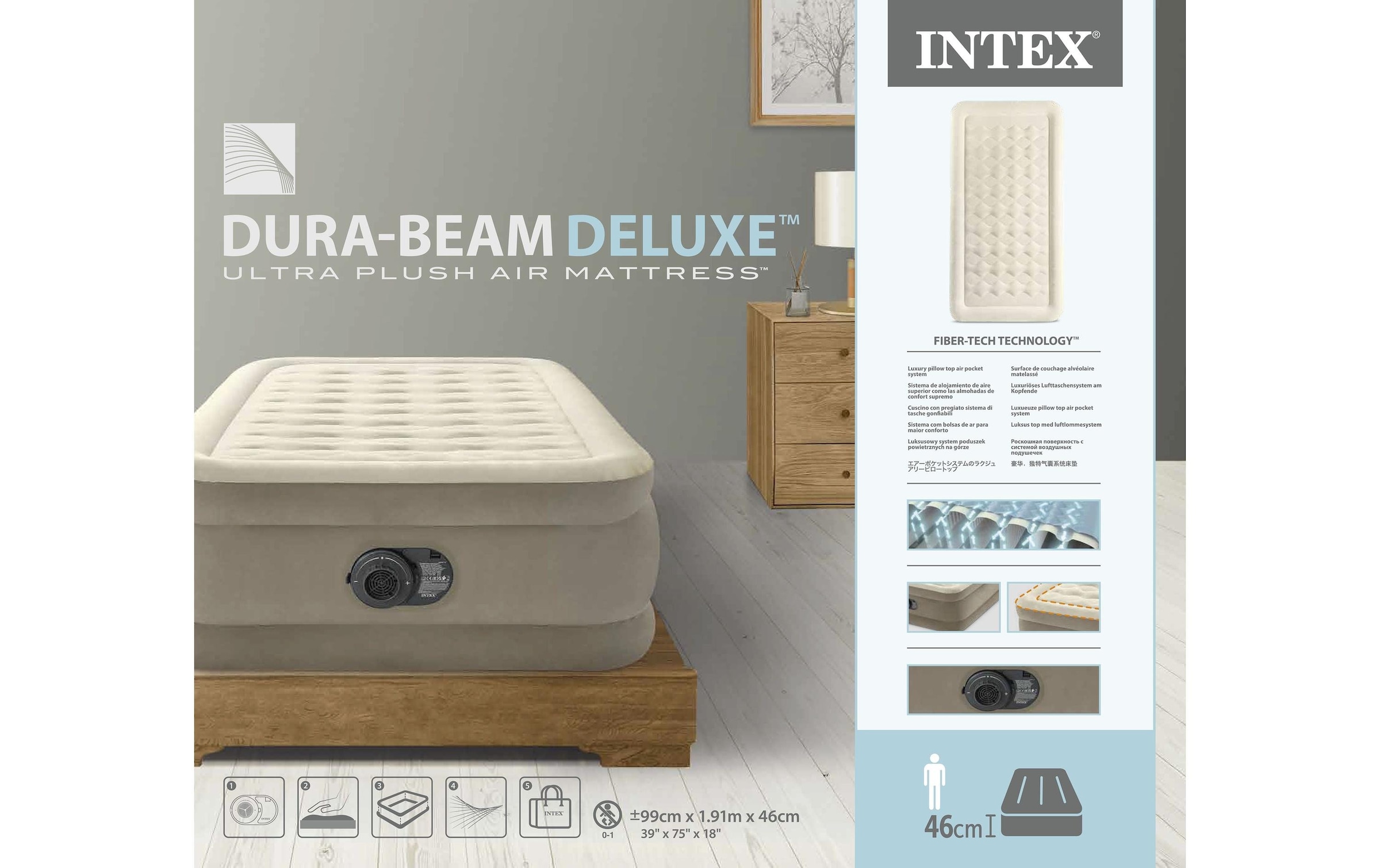 Intex Luftbett »Intex DuraBeam Deluxe Ultra Plush«