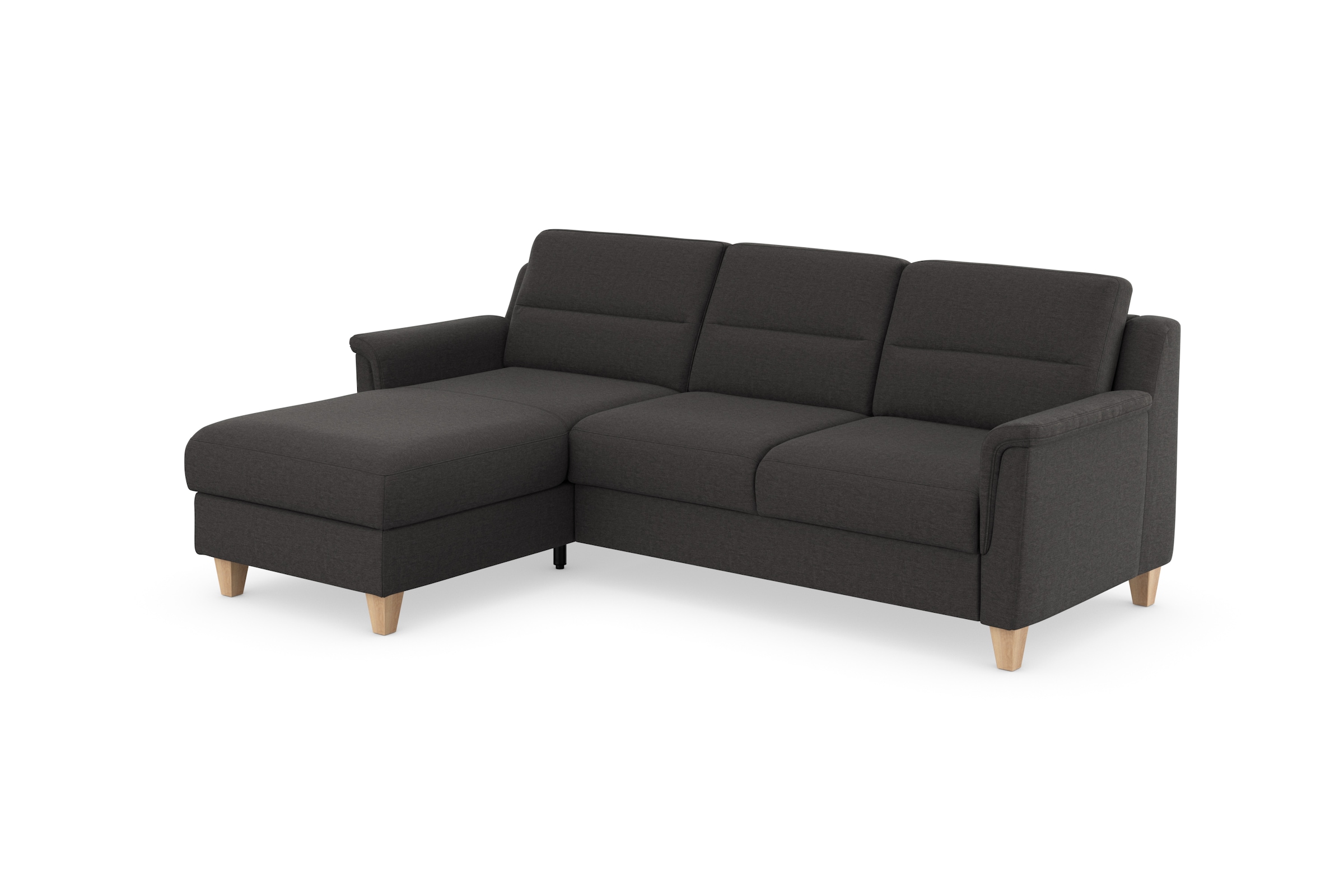 sit&more Ecksofa »Farö L-Form«, inklusive Federkern, wahlweise mit Bettfunktion und Bettkasten