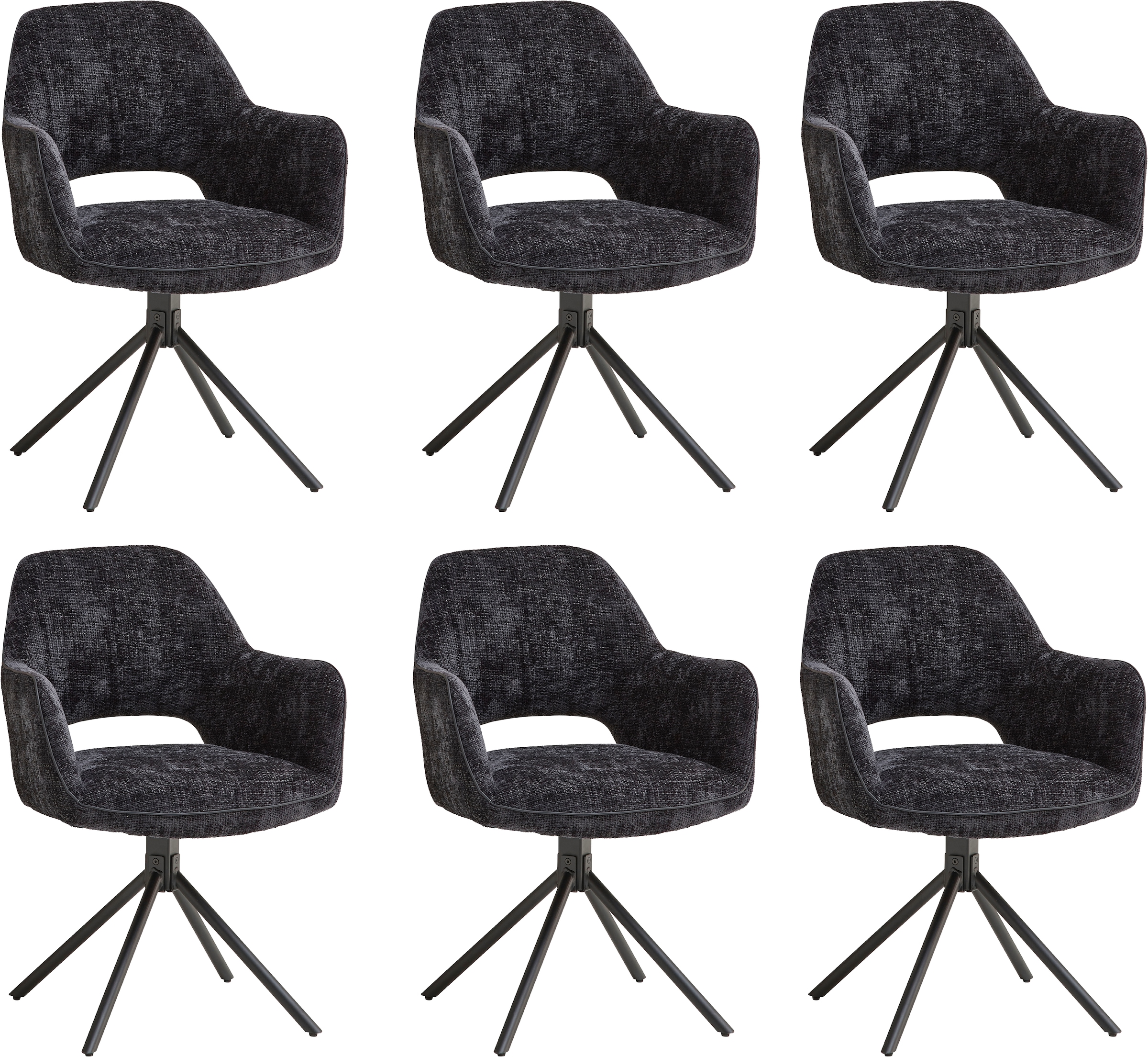 Stolkom Armlehnstuhl "Adrina B/H/T 63x89x62 cm" (Set) 6 Stk.Breite 62cm, 180 drehbar mit Auto-Return