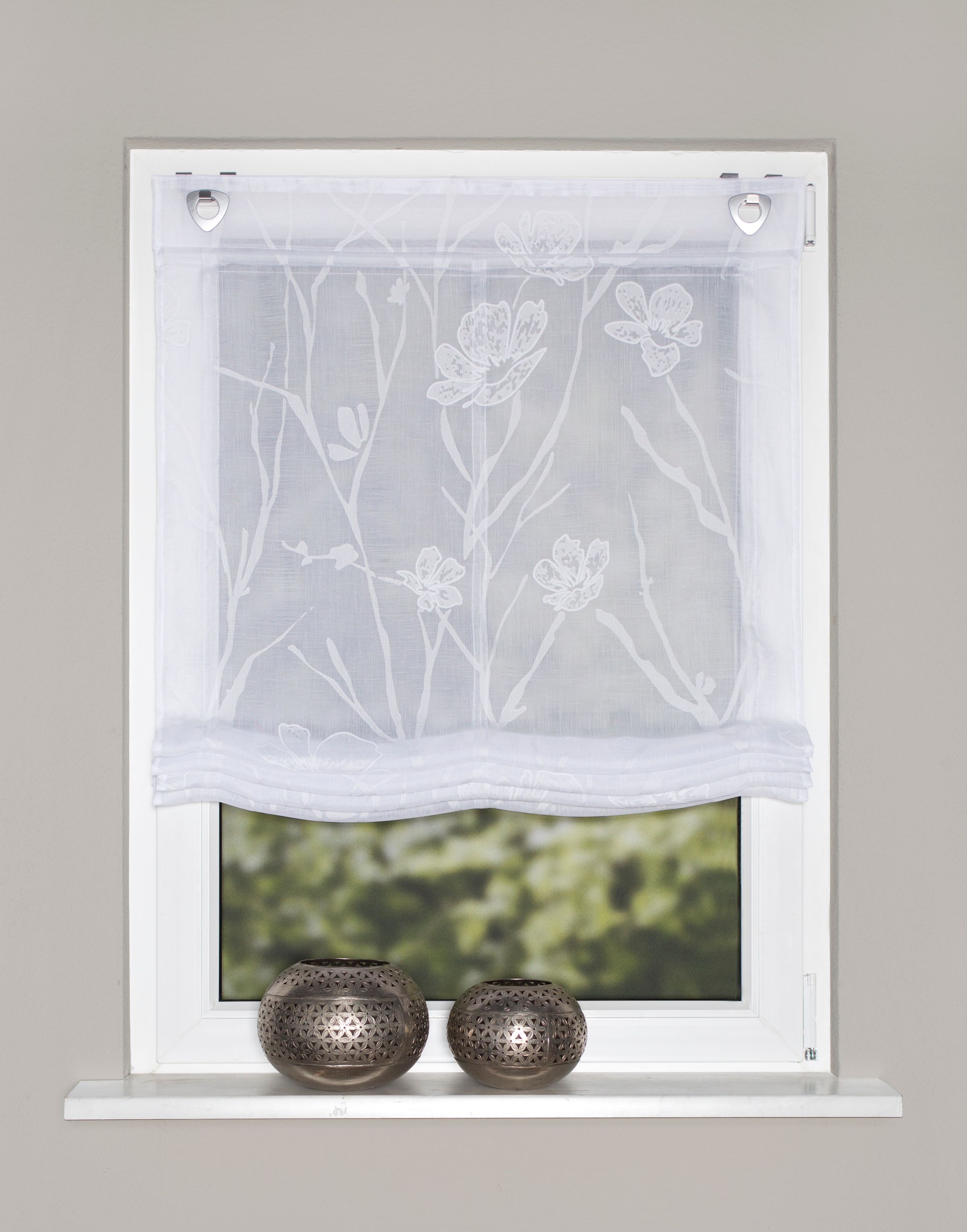 HOME WOHNIDEEN Raffrollo "RORY" mit Ösen Ösenraffrollo Ausbrenner, bedruckt günstig online kaufen