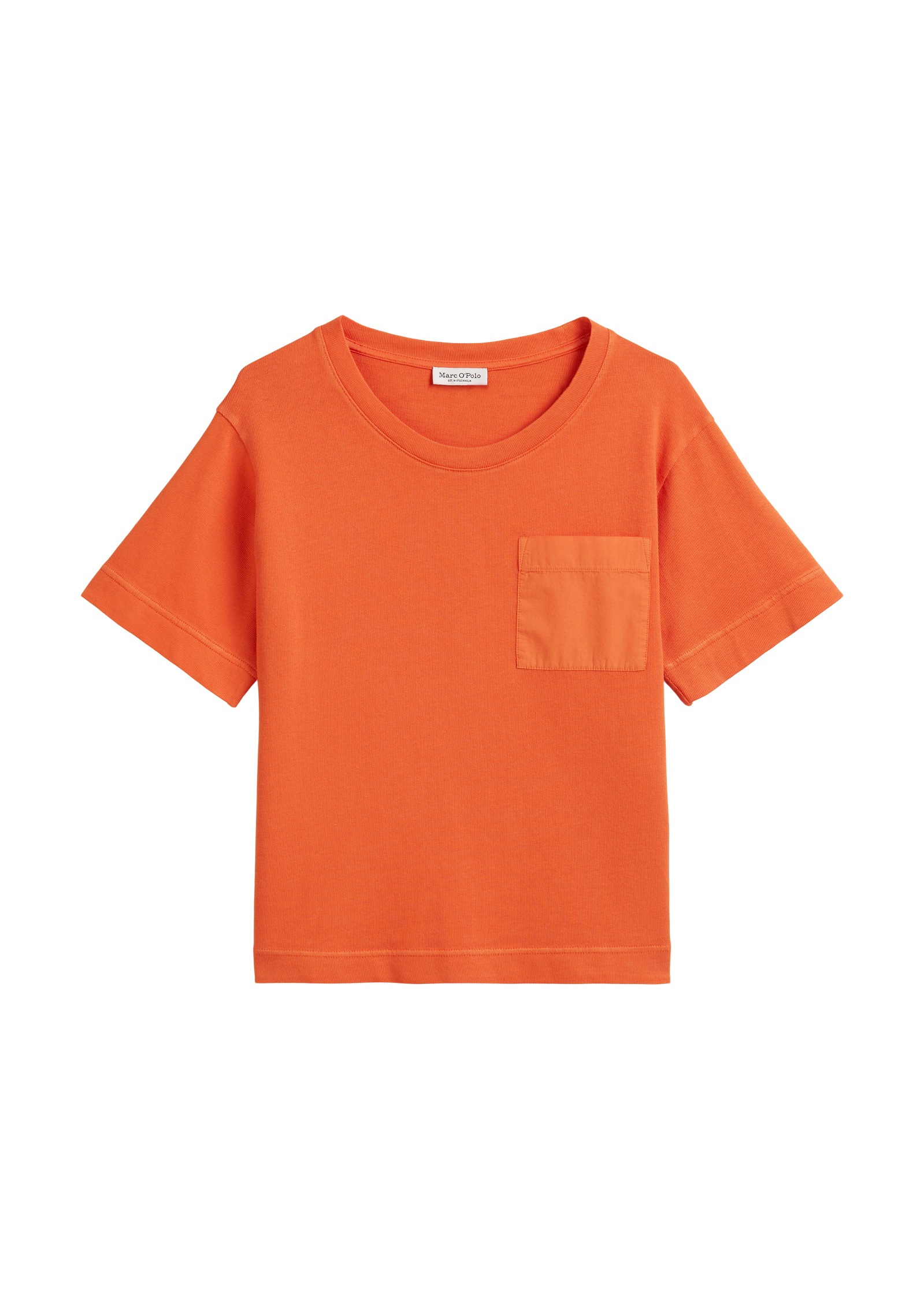 Marc O'Polo T-Shirt »mit aufgesetzter Satin-Tasche«