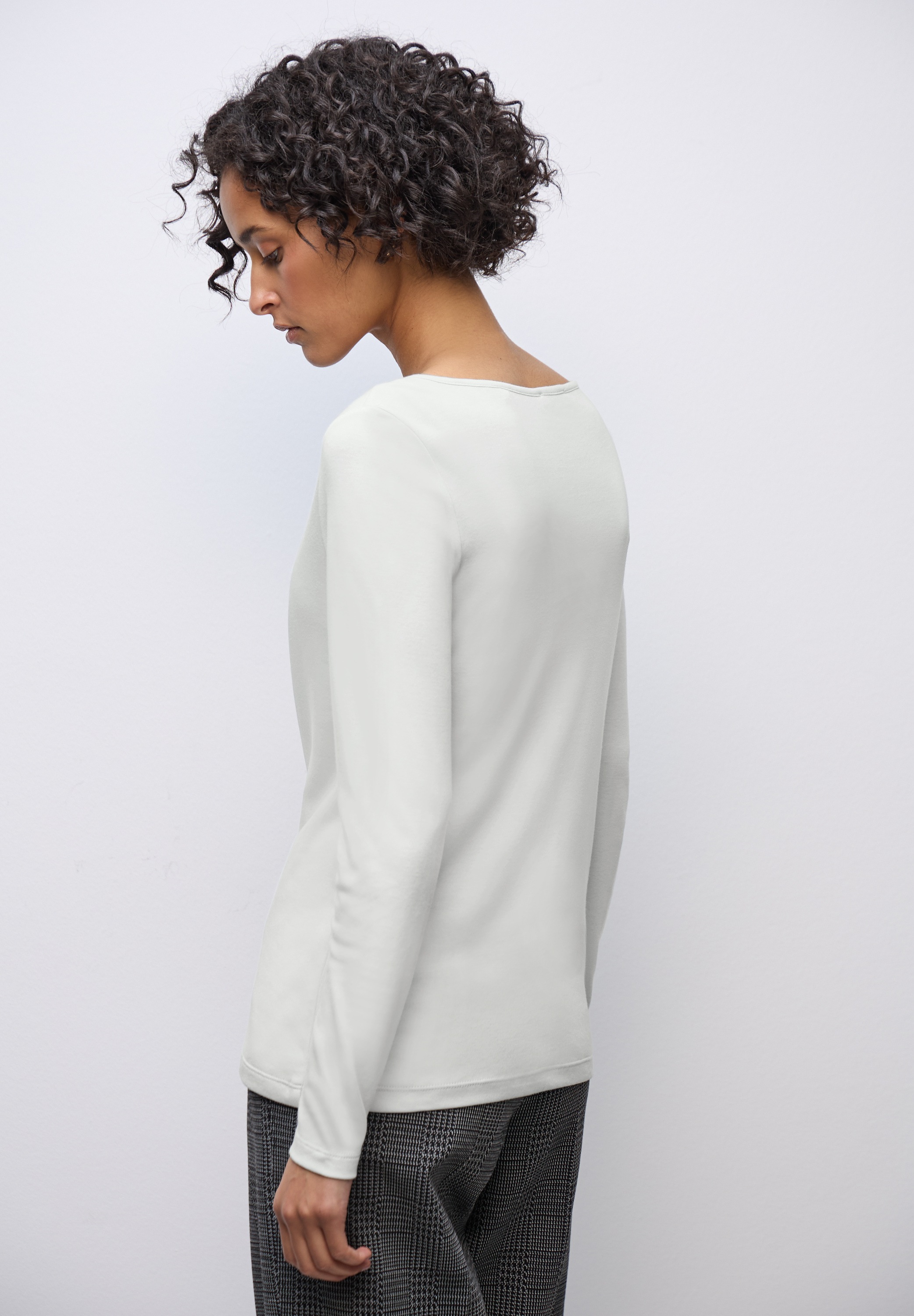 STREET ONE Langarmshirt, in Unifarbe günstig online kaufen