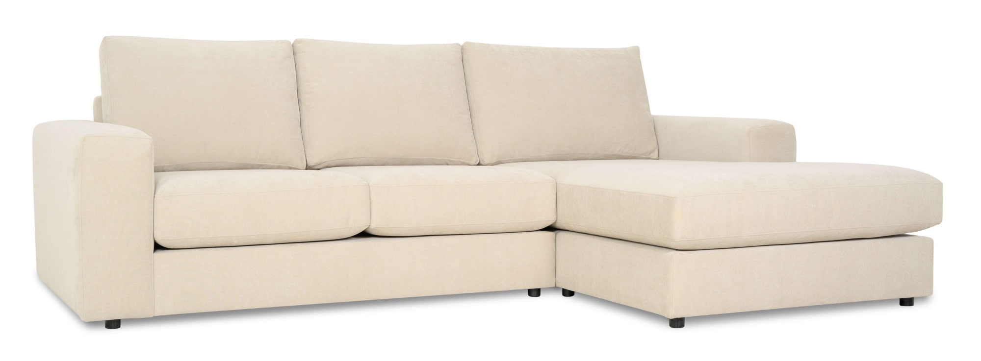 OTTO home Ecksofa »Nivette, weiches Chenille« Breite 269 cm, L-Form, bodentief, mit Wellenunterfederung