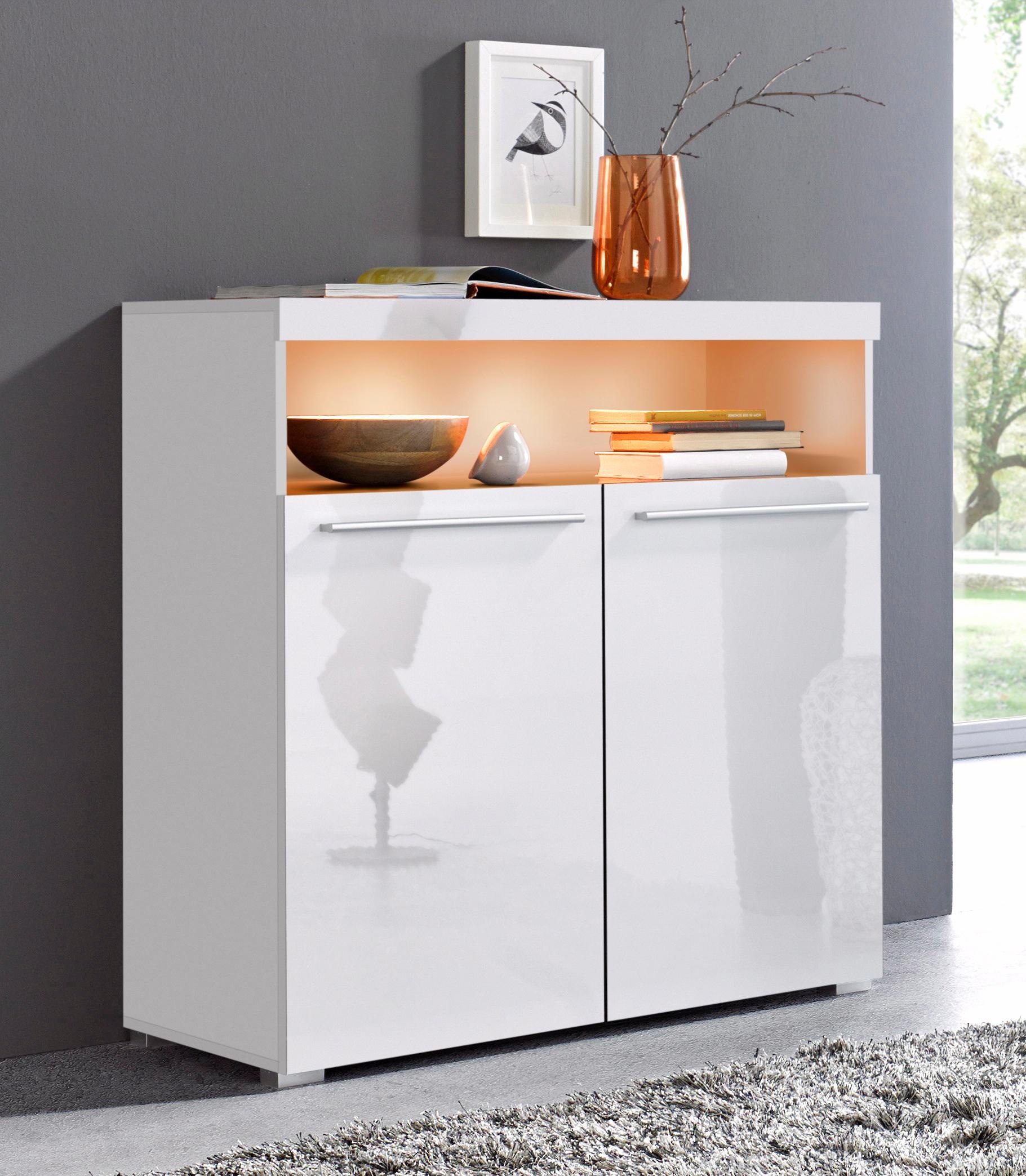 Thumbnail - OTTO home Kommode "India, Breite 91cm, stilvolle Anrichte mit 2 Türen und offene Fach" Sideboard viel Stauraum, ohne Bel...