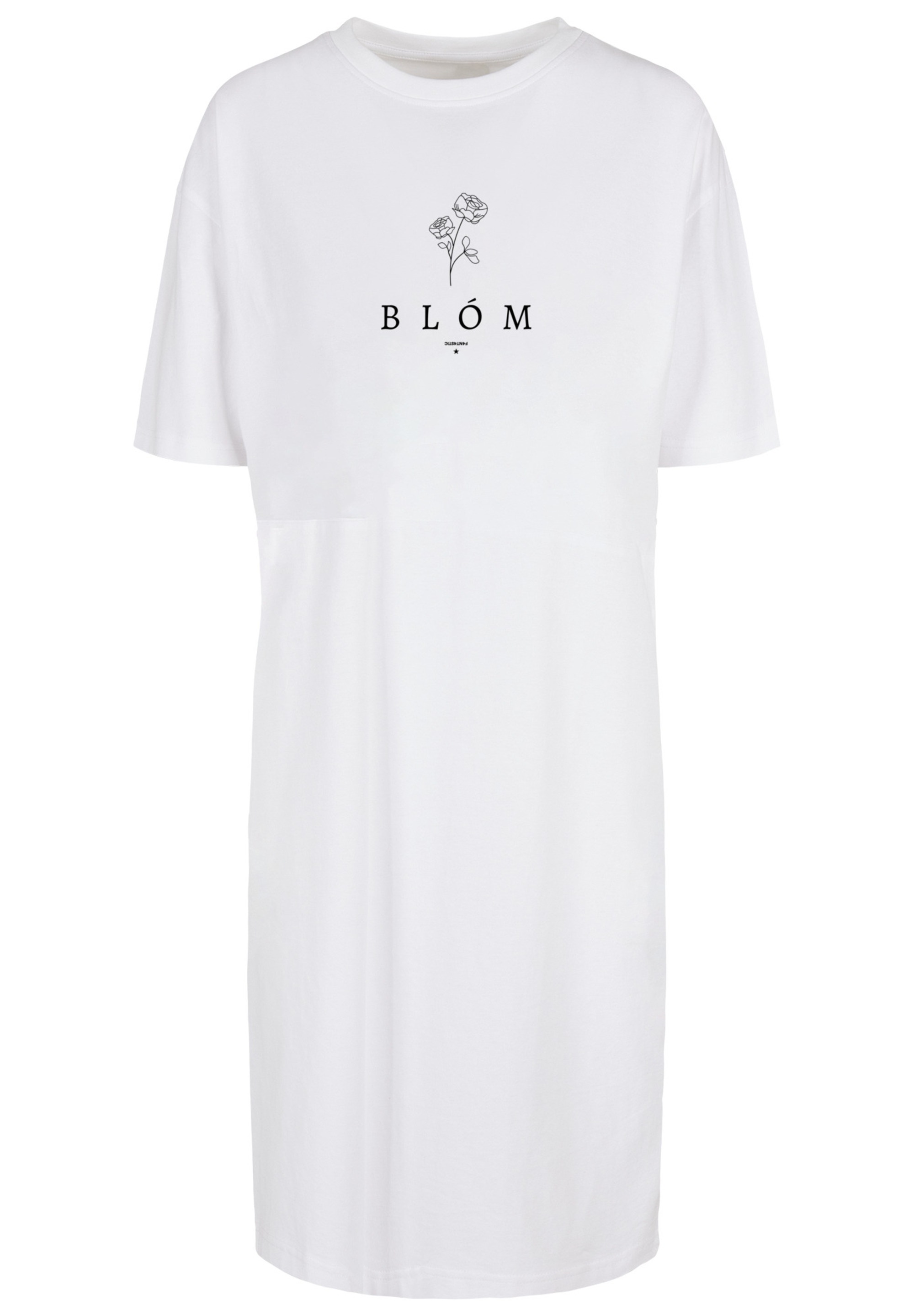 F4NT4STIC Shirtkleid "Blóm Rose" Ohne Taschen Print günstig online kaufen