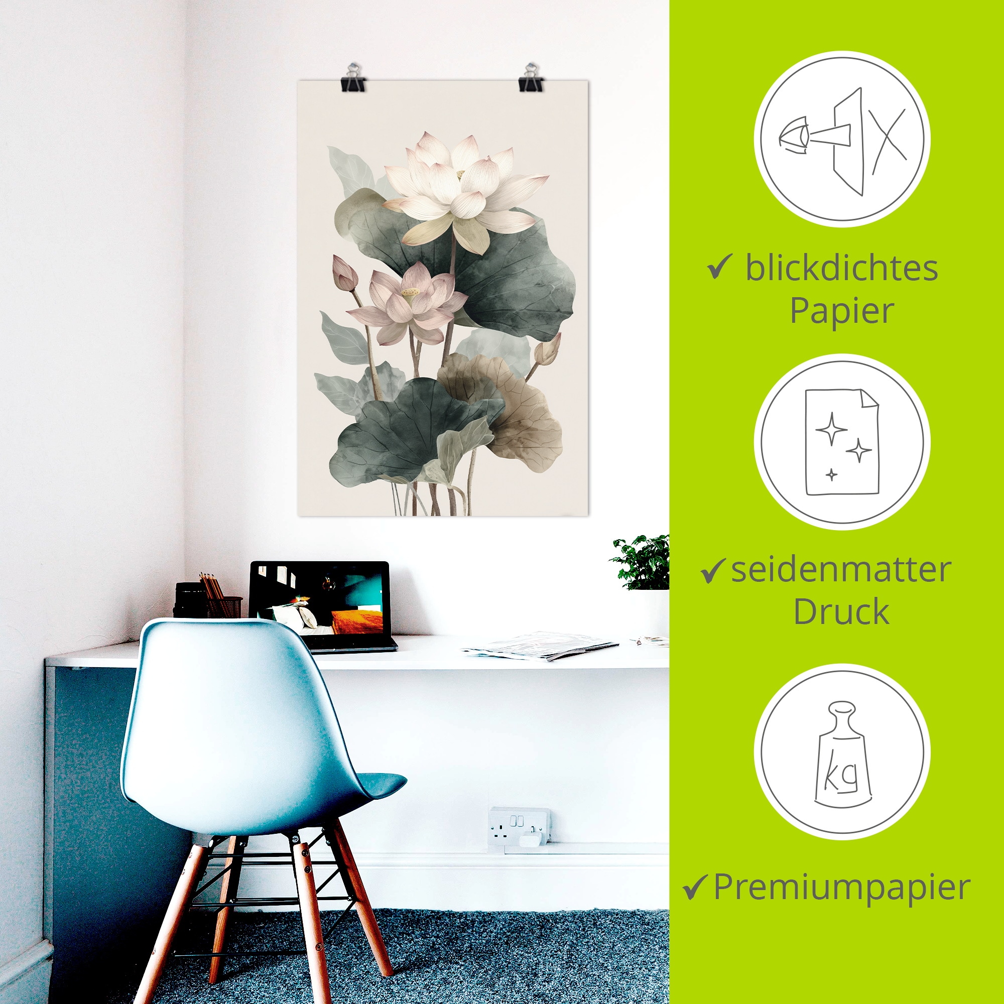 Artland Wandbild »Lotus« 1 Stk. tlg. als Alubild, Leinwandbild, Poster, Wandaufkleber in verschied. Größen