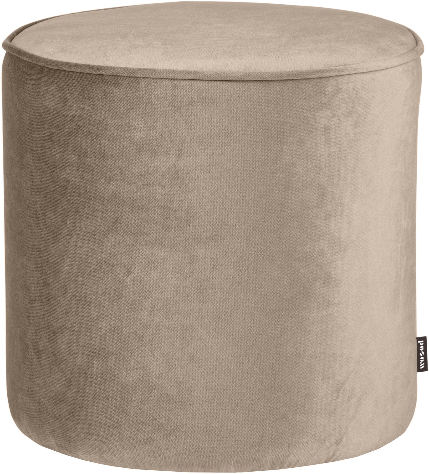 WOOOD Hocker "Sara", weich gepolstert, runde Form, H 46 cm x Ø 46 cm günstig online kaufen