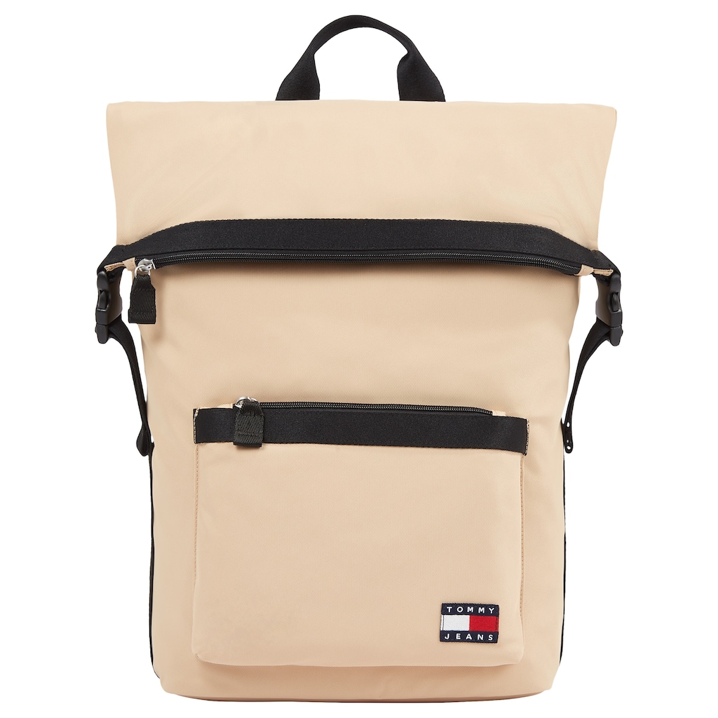 Tommy Jeans Cityrucksack »TJM DAILY ROLLTOP BACKPACK«, Freizeitrucksack Freizeit-Bag Schulrucksack Recycelte Materialien