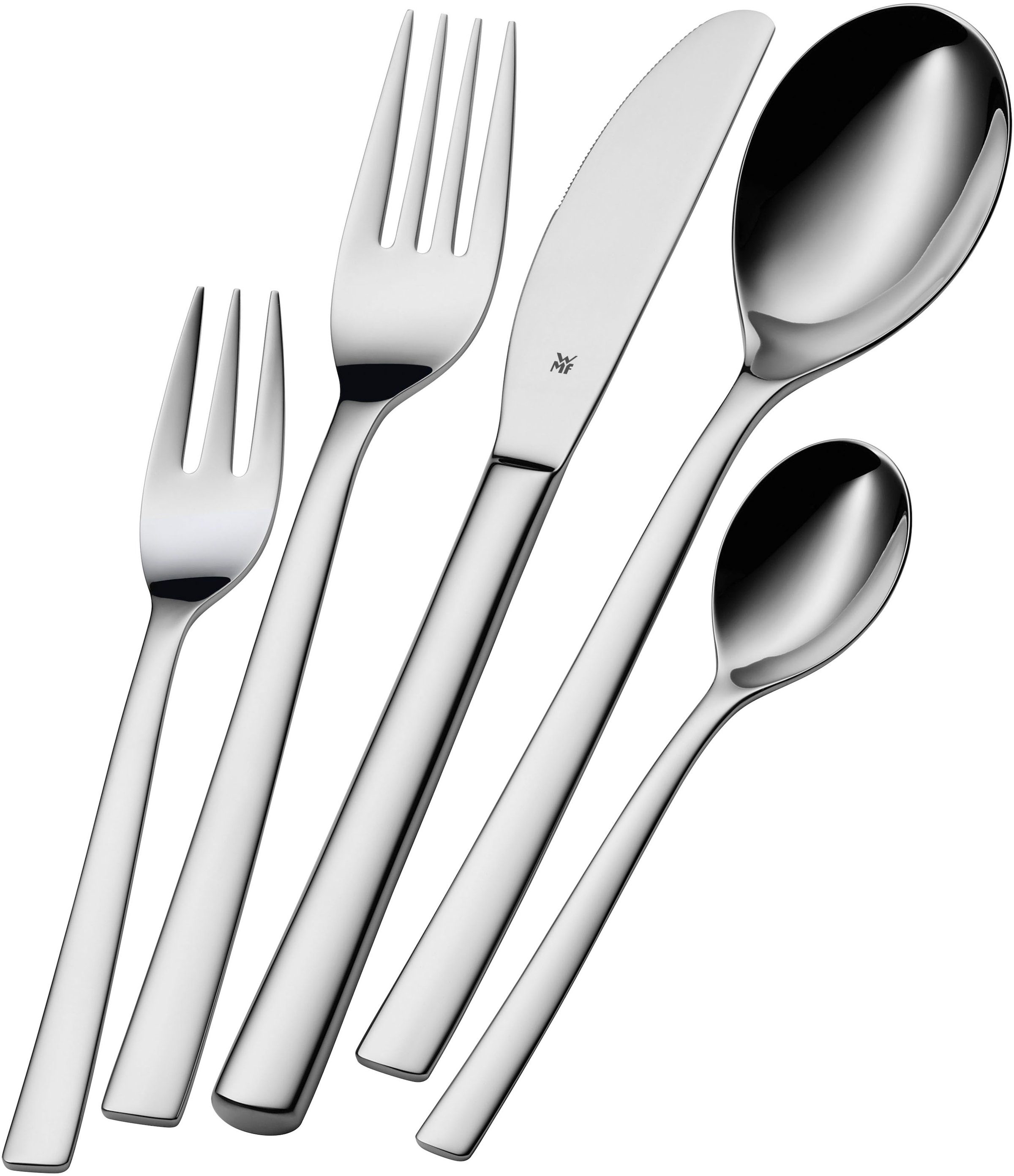 WMF Besteck-Set »Palermo«, (Set, 60 tlg.), Monobloc-Messer, ergonomisch, geschmiedete Messer, Wellenschliff