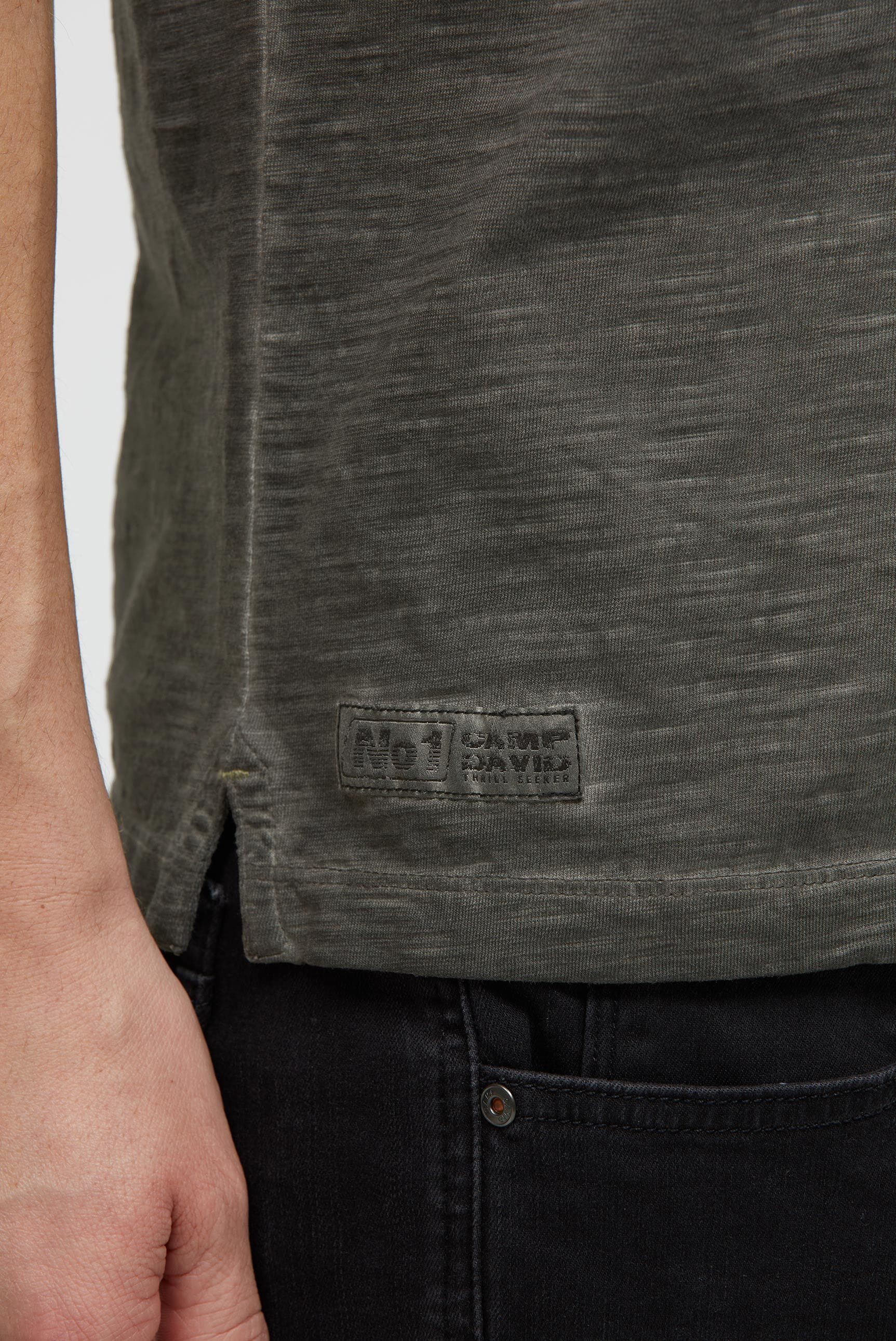 CAMP DAVID Poloshirt mit Seitenschlitze