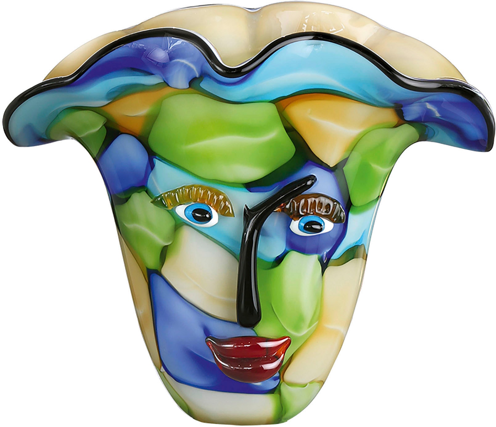 Casablanca by Gilde Tischvase "Visto, Höhe ca. 31 cm" dekorative Vase aus Glas, Blumenvase