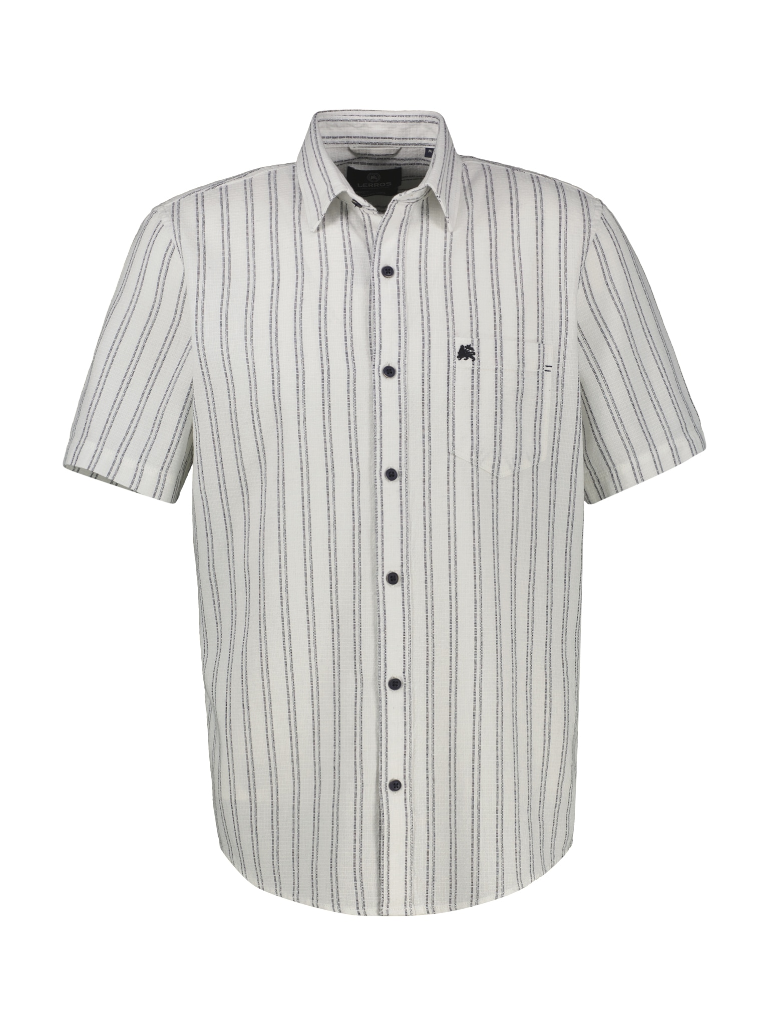 LERROS Kurzarmhemd gestreift, mit Knopfleiste