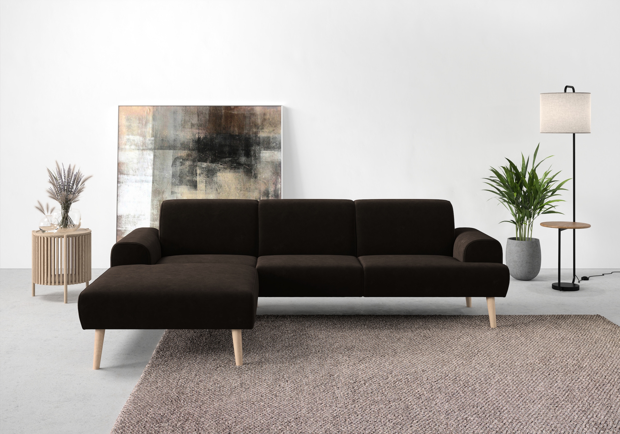andas Ecksofa "Swift Scandic Design, Federkern für hohen Sitzkomfort, L-For günstig online kaufen
