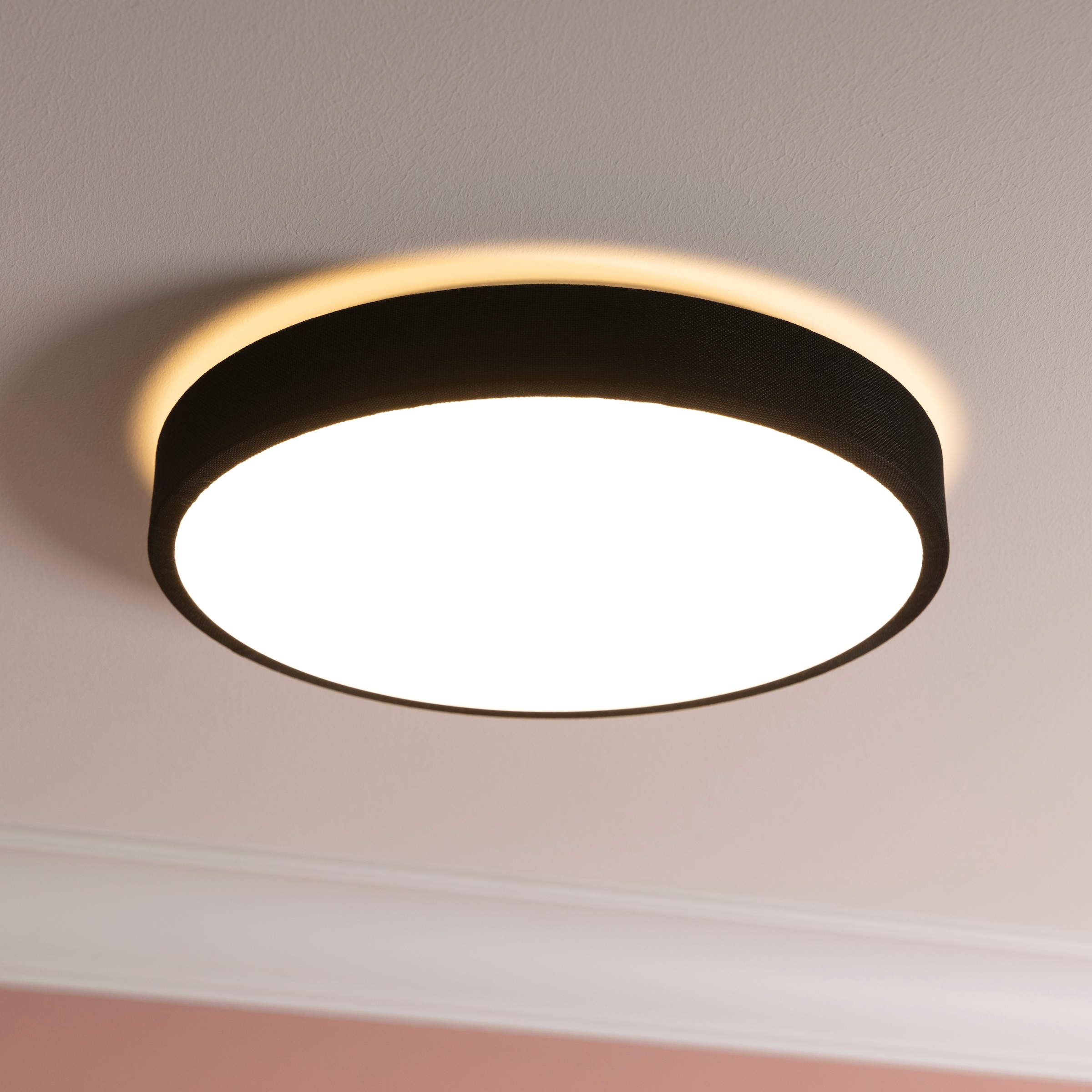 Brilliant LED Deckenleuchte »Filiz«, Textil, Ø 39 cm, 24 W, 2400 lm, 3000 K, 3-Stufen dimmbar