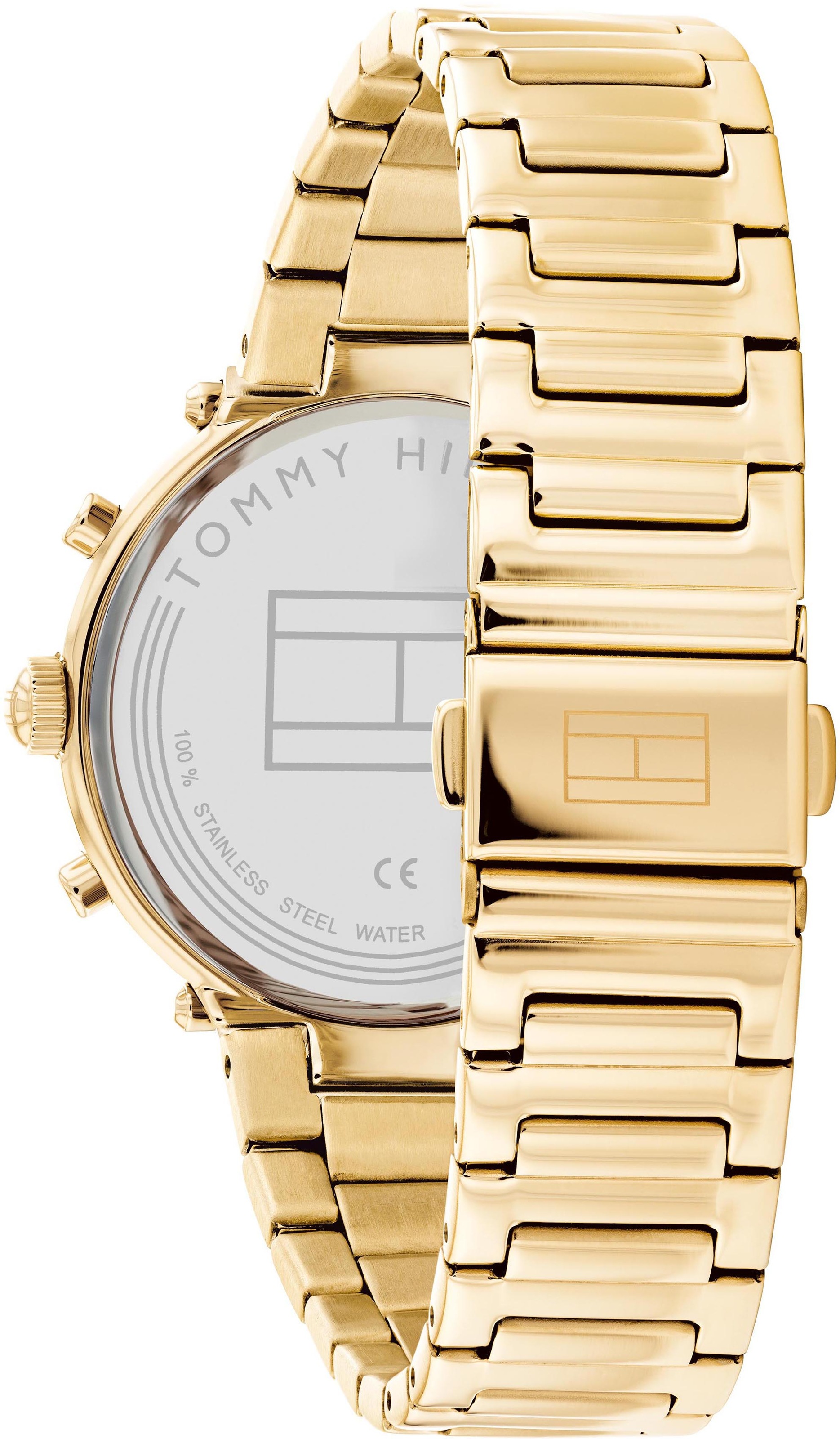 Tommy Hilfiger Multifunktionsuhr »Emery, 1782490«, Quarzuhr, Armbanduhr, Damen, Datum, Glaskristalle, 12/24-Std.-Anzeige