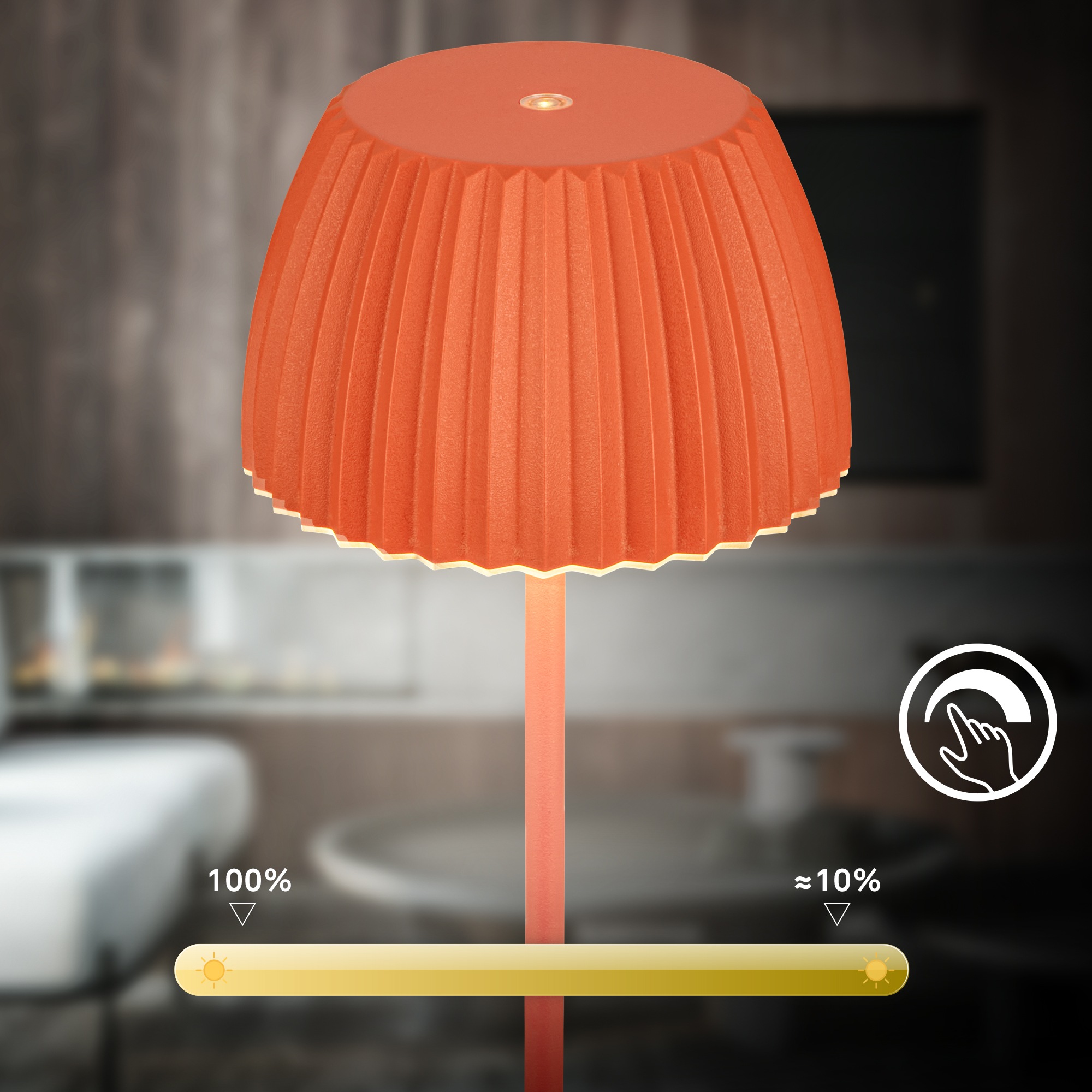Briloner Leuchten LED Tischleuchte »Akku LED Tischleuchte, orange«