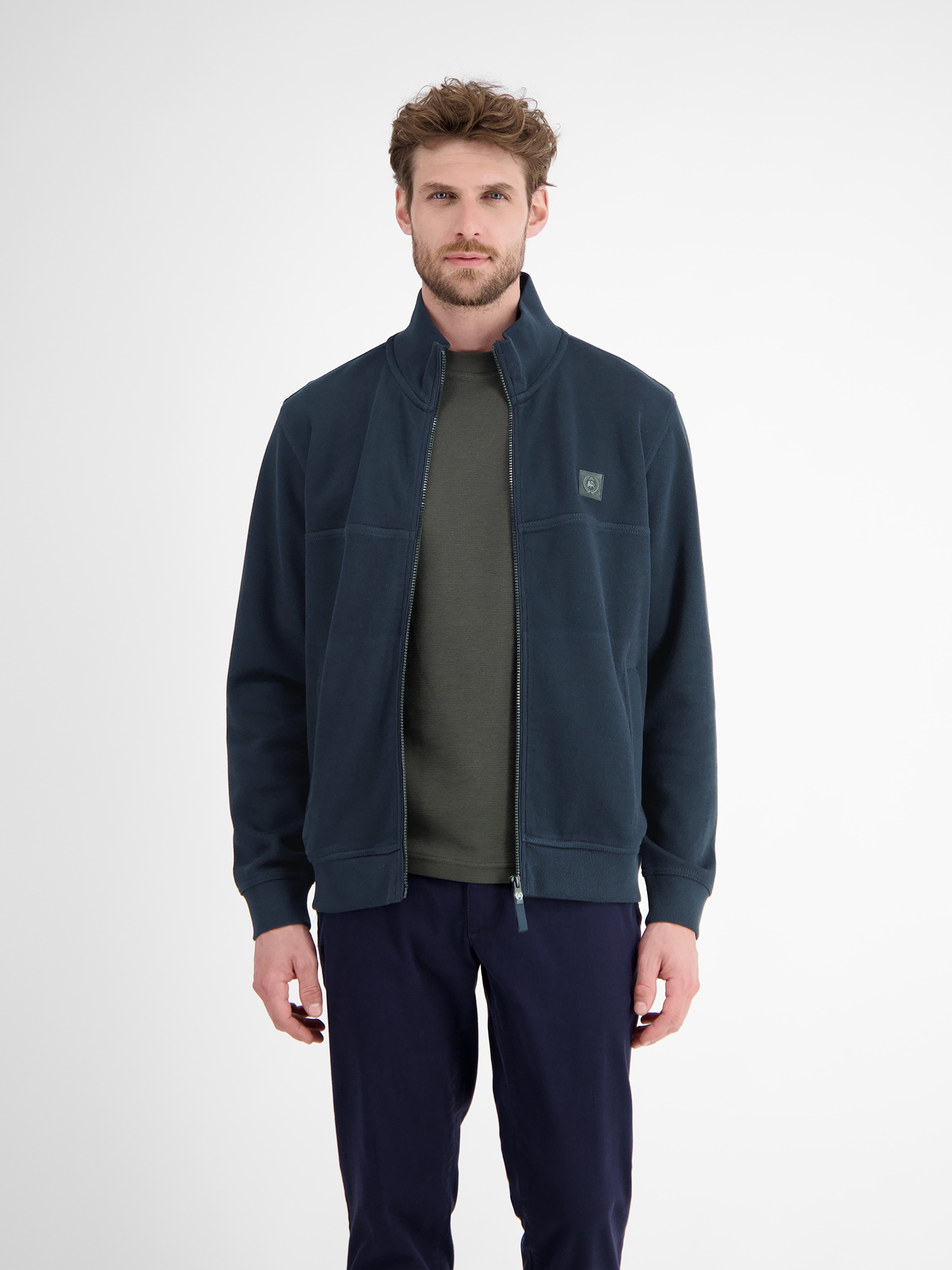 LERROS Sweatjacke "Sweatjacke, sportiv gerippt" günstig online kaufen