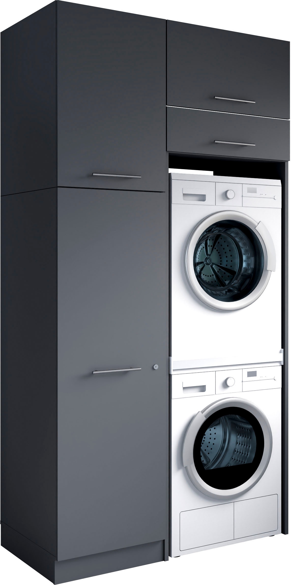 Laundreezy 1100000002199 "Laundreezy, 4-tlg. Mehrzweckschrank-Set B/H/T 118/238/68 cm" 4 Stk. tlg.