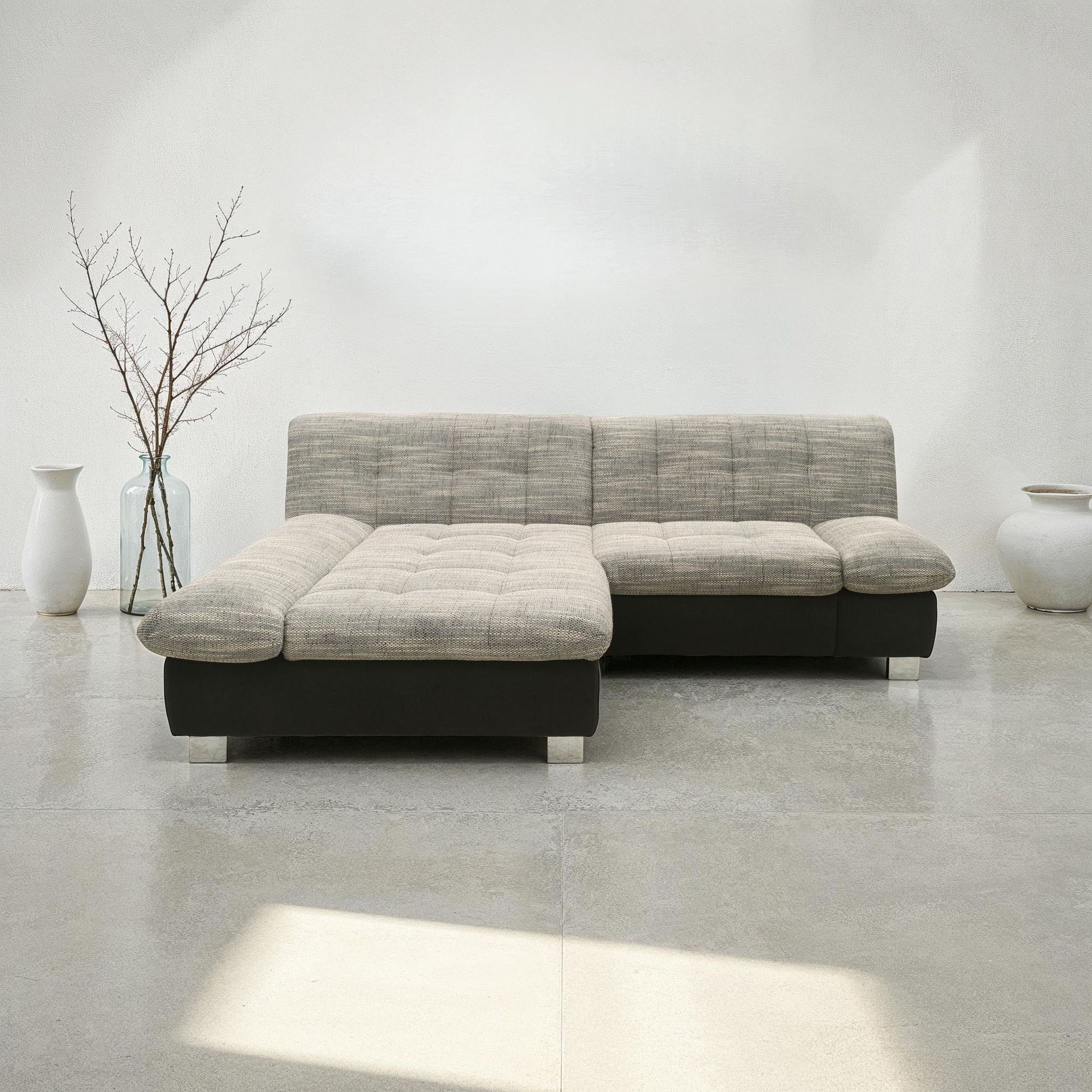 DOMO collection Ecksofa "100031 kompakte Stellmaße, komfortabel und bequem, günstig online kaufen