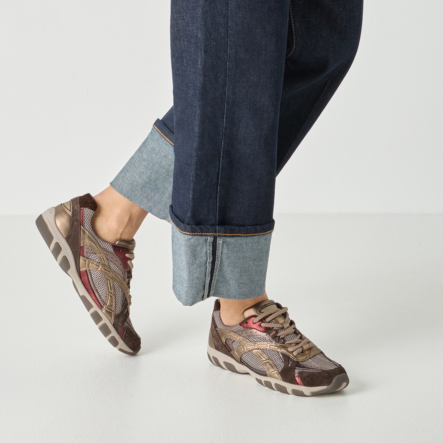 Tamaris Sneaker  Freizeitschuh, Schnürer, Halbschuh mit Kontrastbesatz
