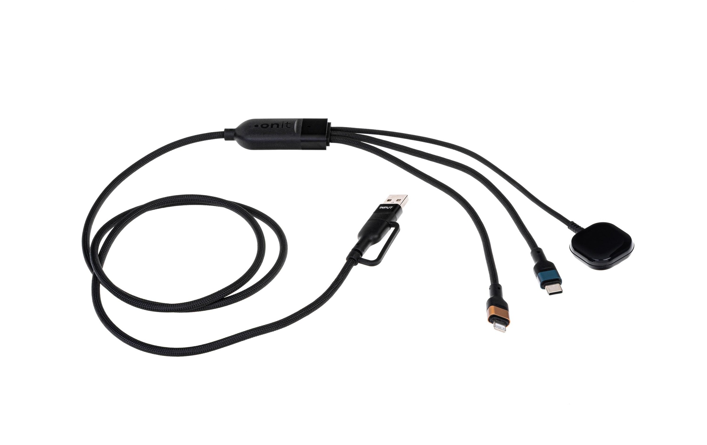 onit USB-Kabel »2.0-Kabel USB A/USB C - Lightning/USB-C/Ladepad« 120 cm