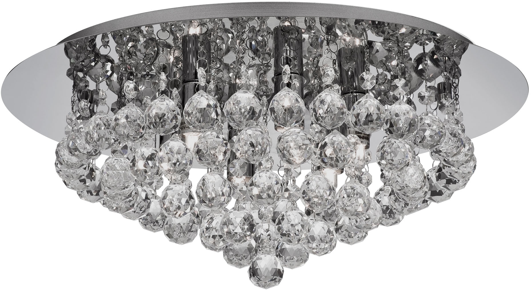 Searchlight Deckenleuchte »Hanna 6Lt Flush  - Chrome Metal & Clear Crystal« G9 1 Stk.