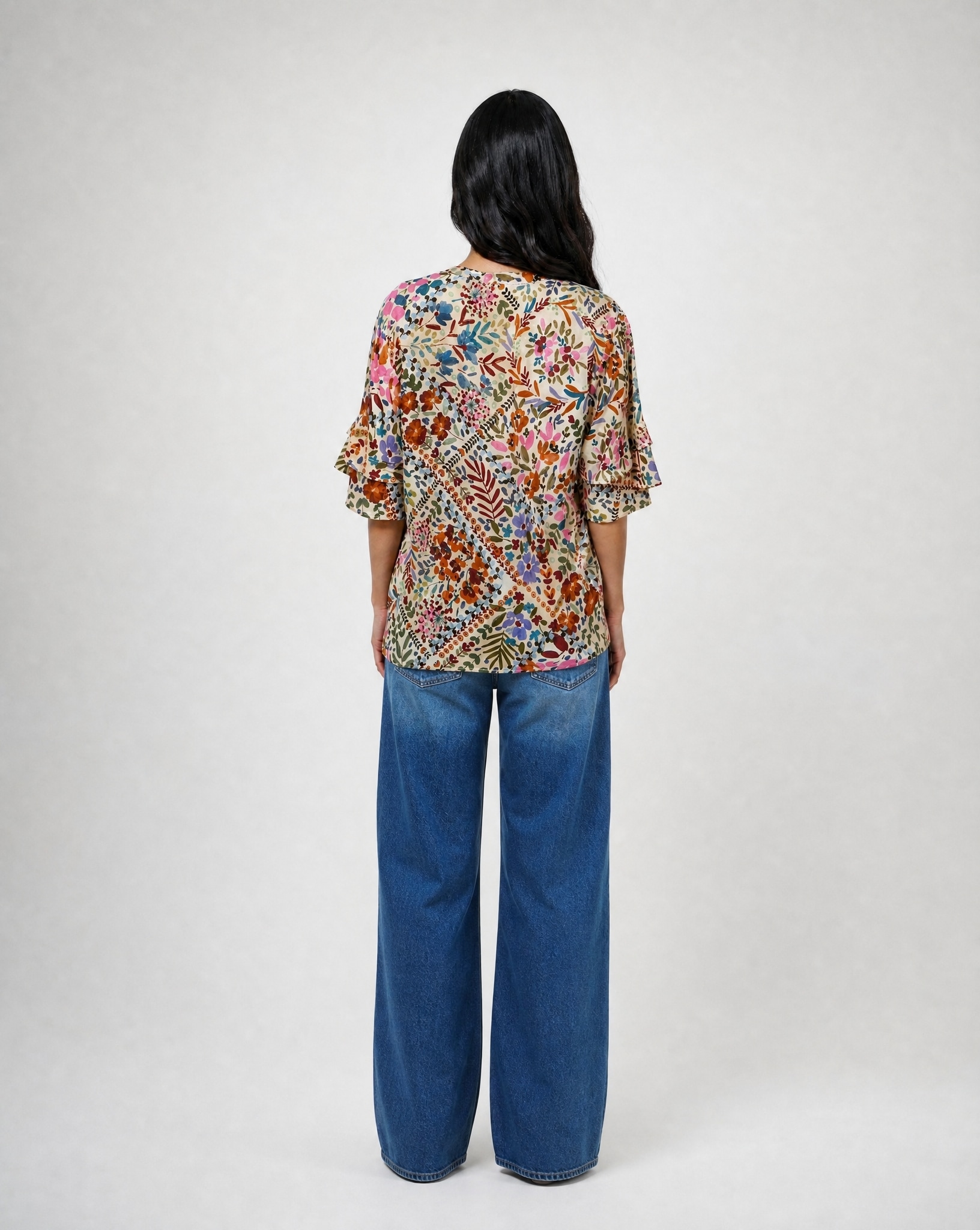 Smith & Soul Kurzarmbluse mit Allover-Print