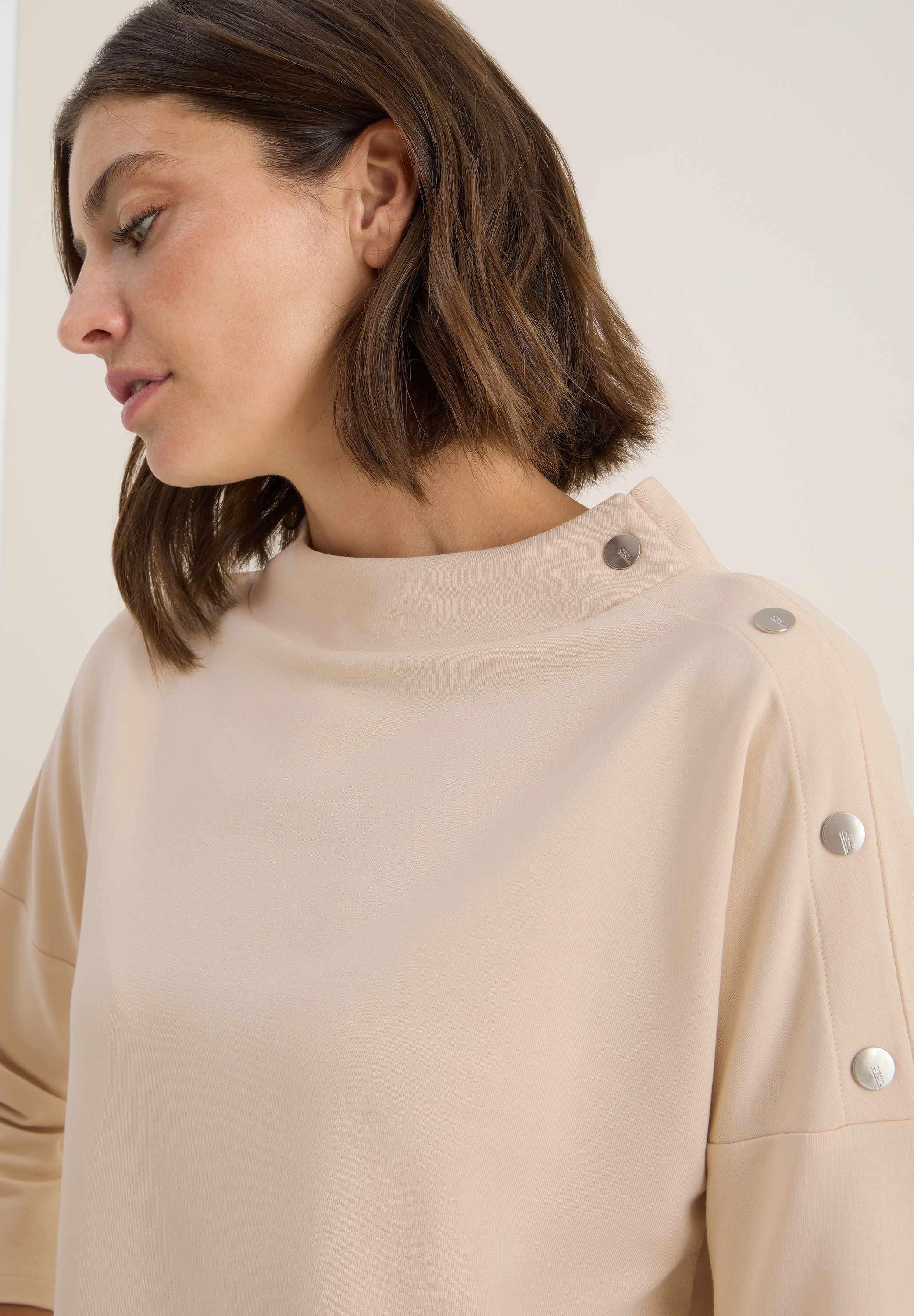 Cecil 3/4-Arm-Shirt, mit Knopfdetail günstig online kaufen