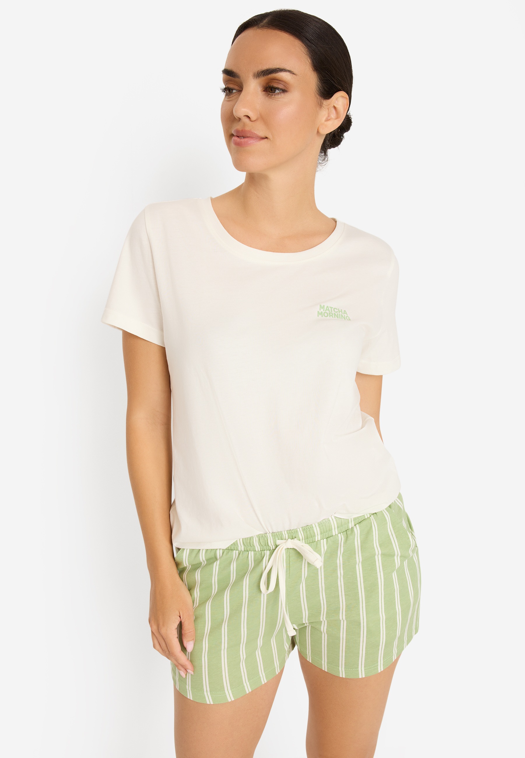 LSCN by LASCANA Shorty Set, 2 mit Front-und Back-Print
