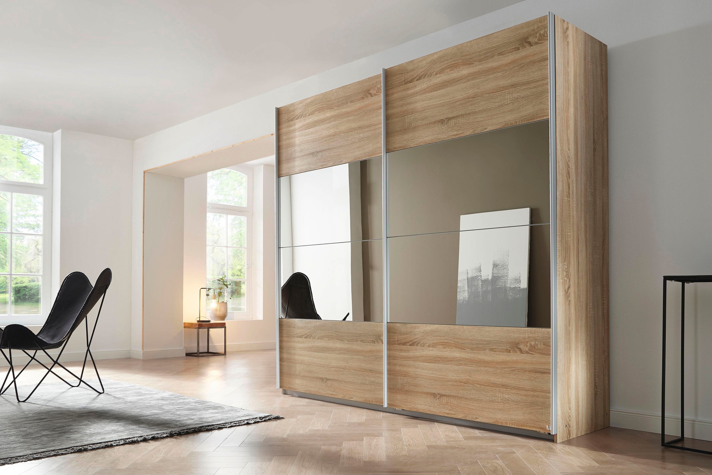 rauch Schwebetürenschrank "Quadra" mit Spiegelelementen günstig online kaufen